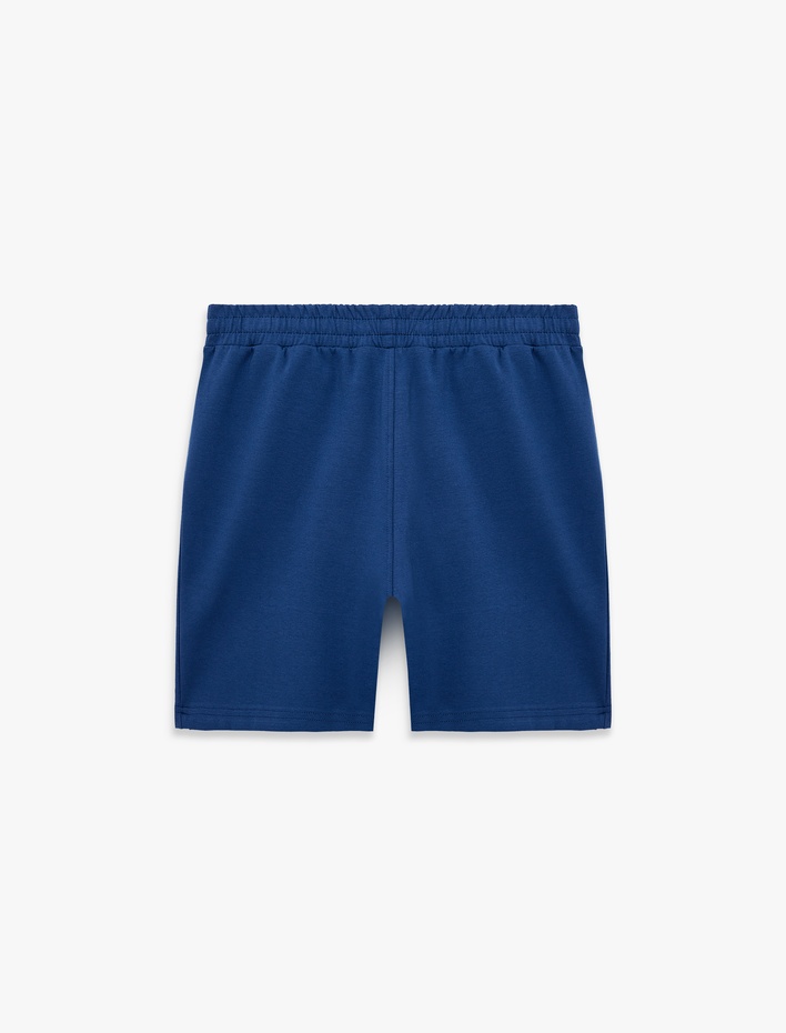  Pamuklu Rahat Kalıp Cepli Beli Bağcıklı Spor Şort