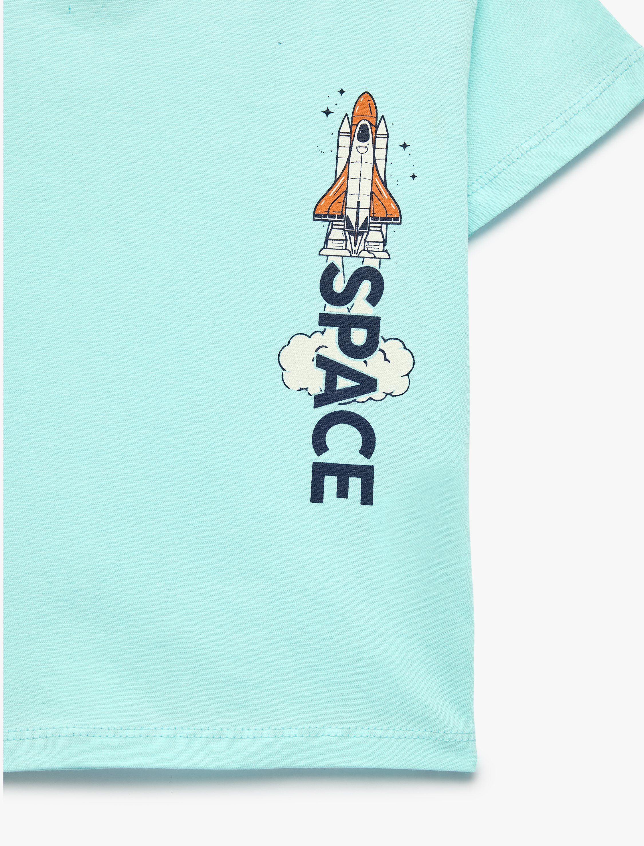  Erkek Bebek Pamuklu Kısa Kollu Bisiklet Yaka Baskılı Tişört