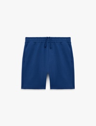 Pamuklu Rahat Kalıp Cepli Beli Bağcıklı Spor Şort