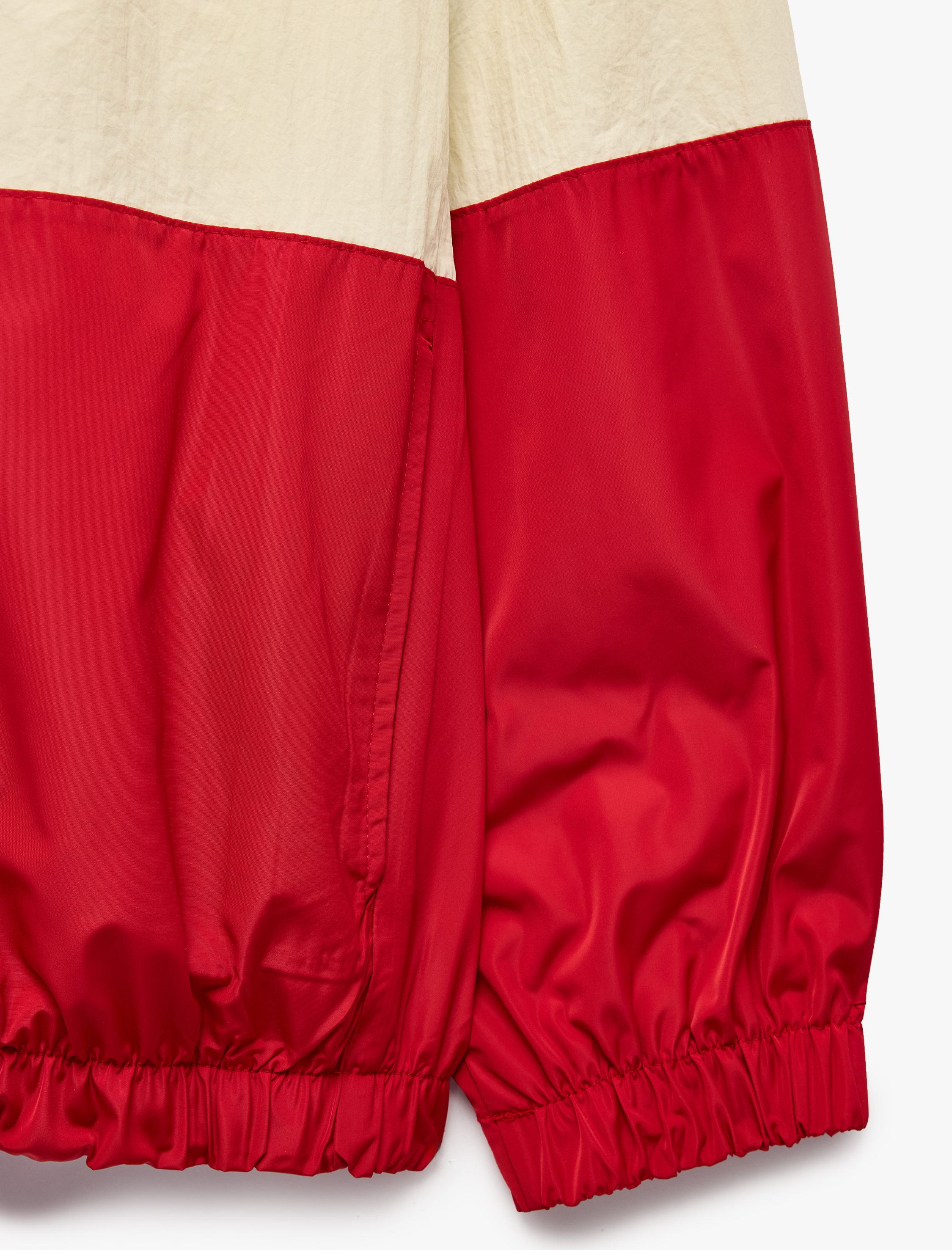   Gömlek Yaka Uzun Kollu Cepli Beli Lastikli Renk Bloklu Fermuarlı Ceket