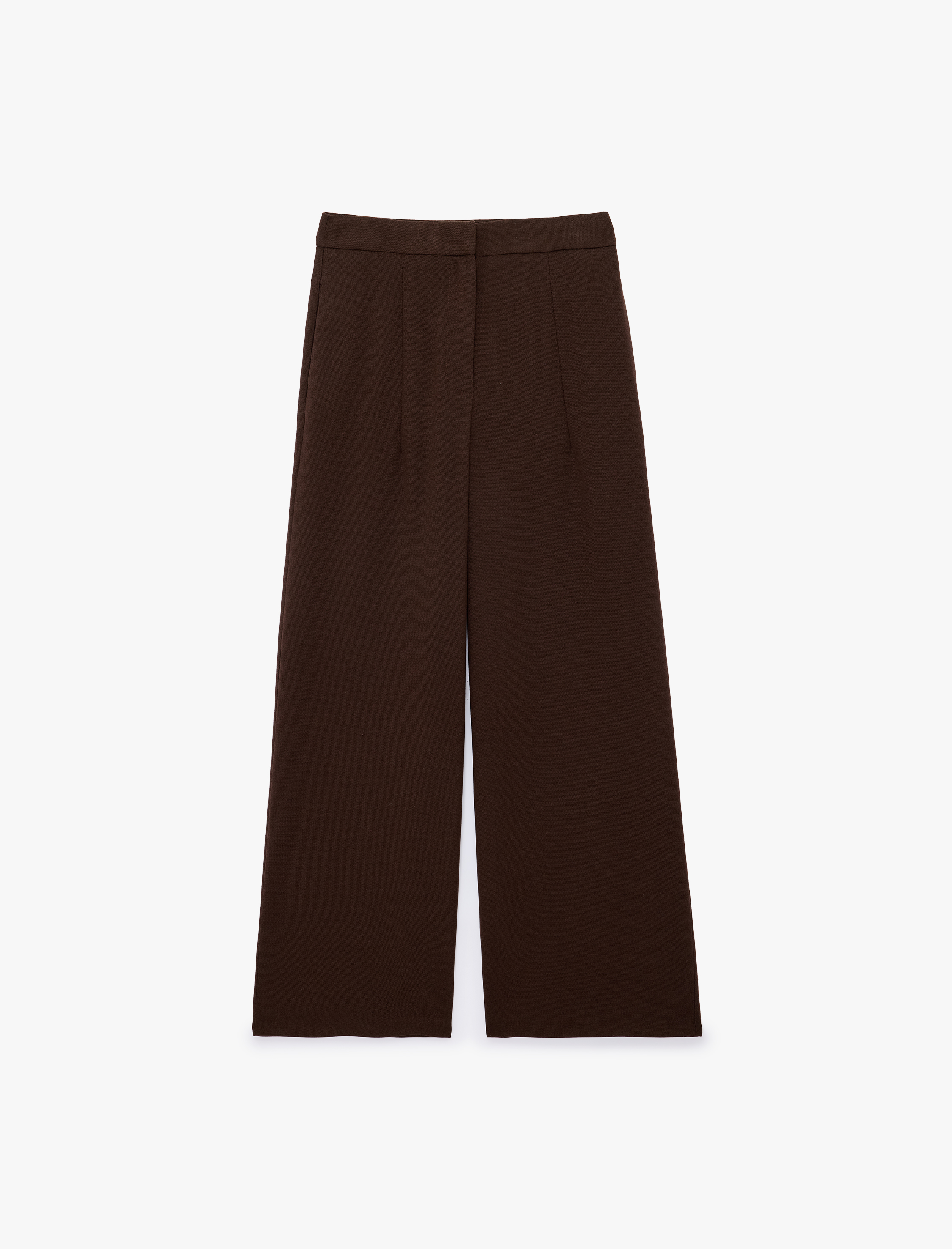   Yüksek Bel Dikiş Detaylı Düz Paça Balon Pantolon