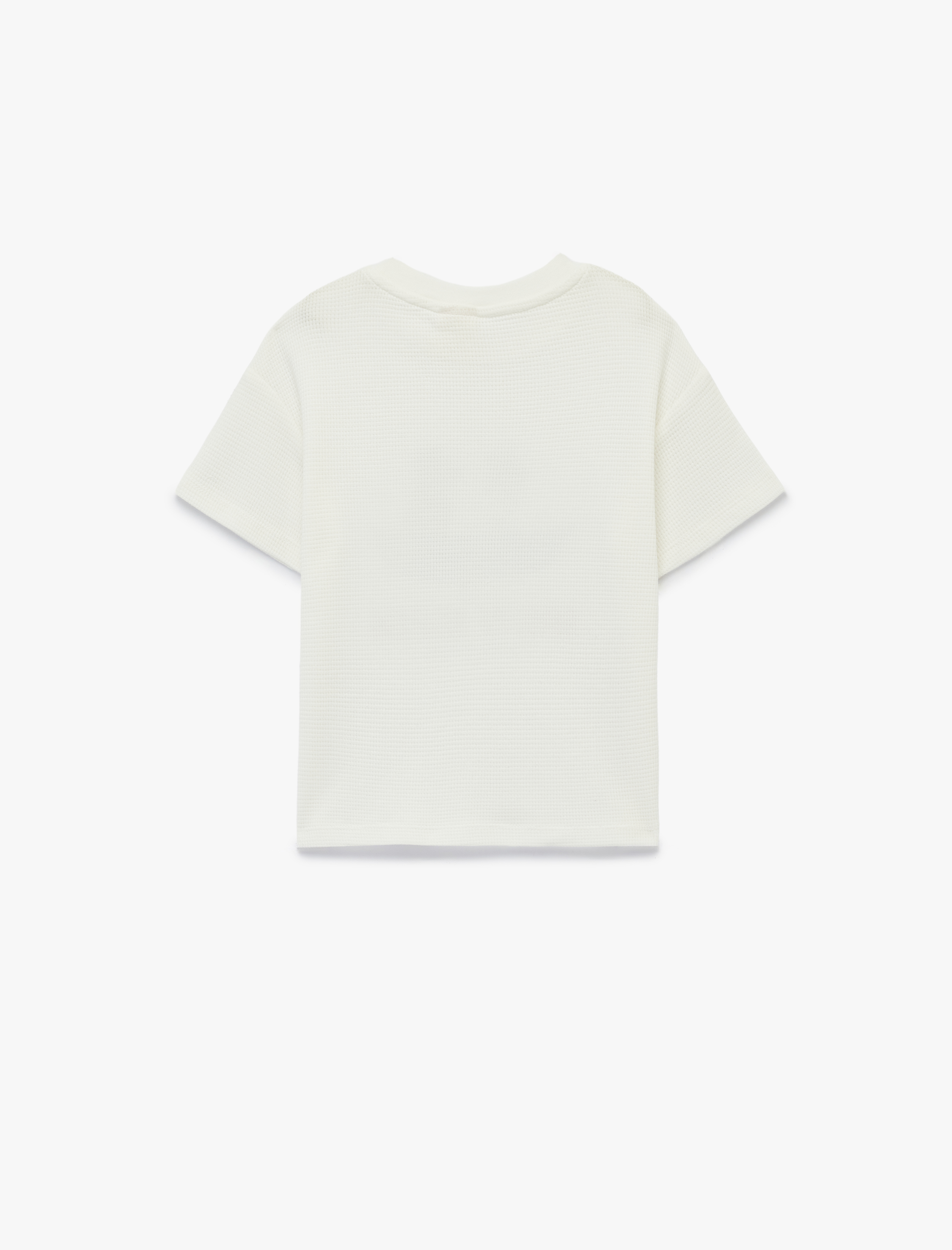  Erkek Bebek Kısa Kollu Bisiklet Yaka Baskılı Pamuklu Tişört