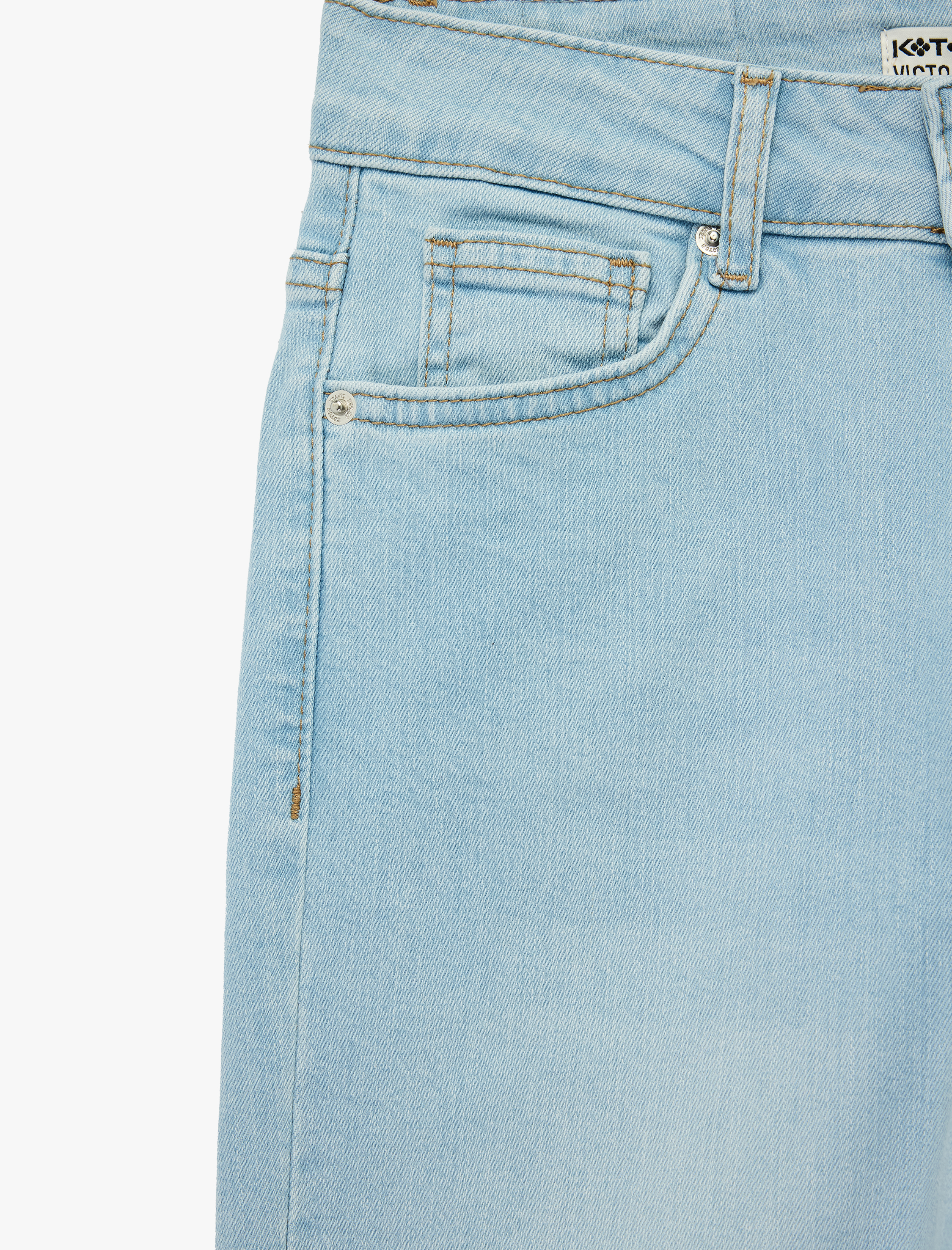   Dar Kesim Normal Bel Cepli İspanyol Paça Jean Pantolon - Flare Jeans