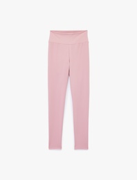 Yüksek Bel İnterlok Spor Tayt