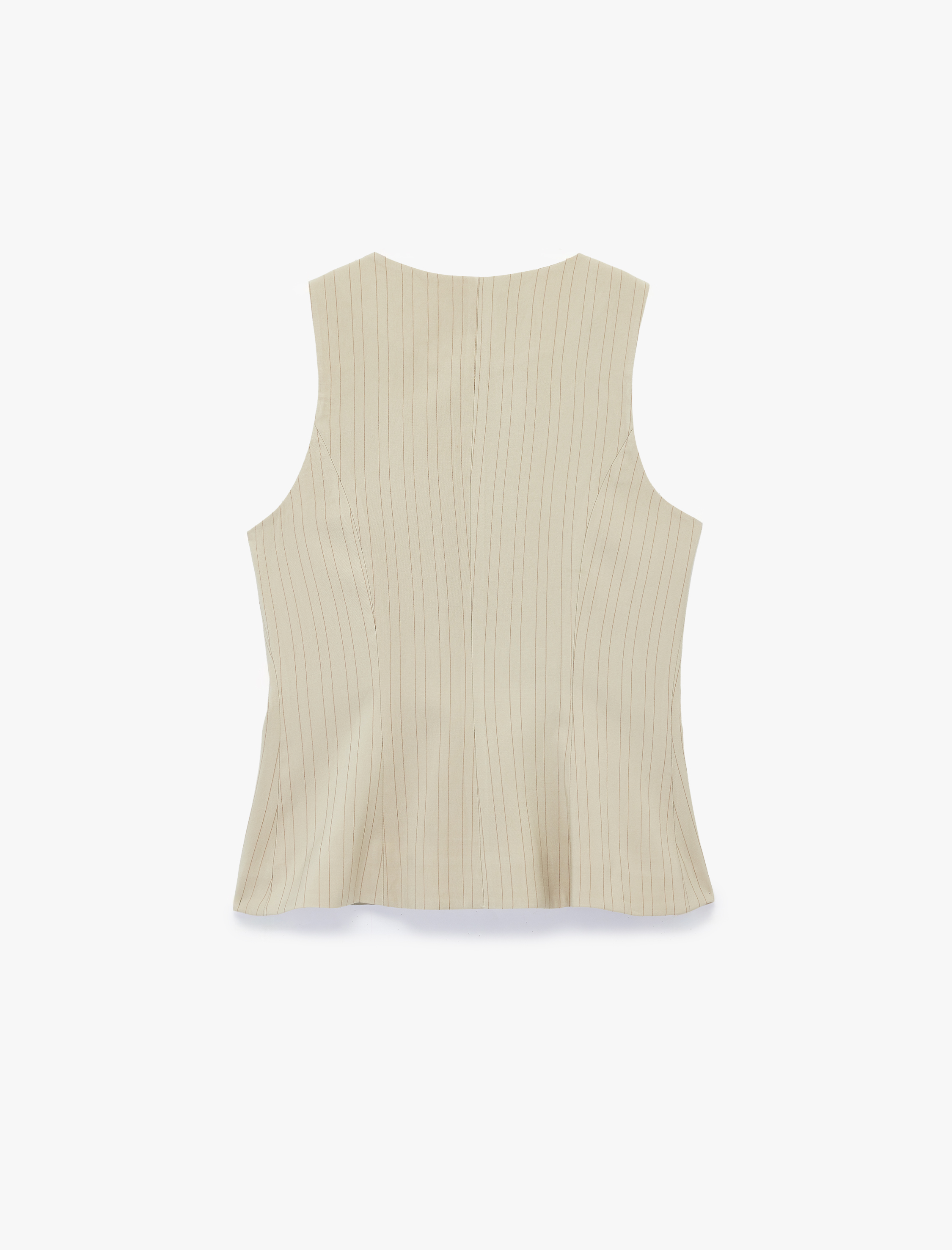   Asimetrik Kesim Düğmeli Bisiklet Yaka Kolsuz Yelek