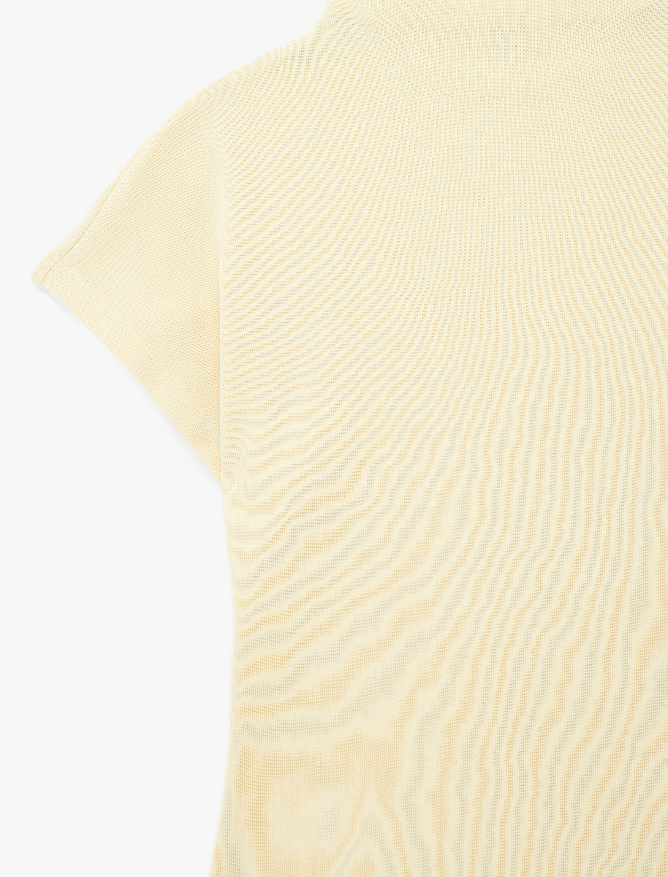   Pamuklu Slim Fit Kolsuz Dik Yaka Fitilli Tişört