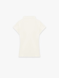 Pamuklu Slim Fit Kolsuz Dik Yaka Fitilli Tişört