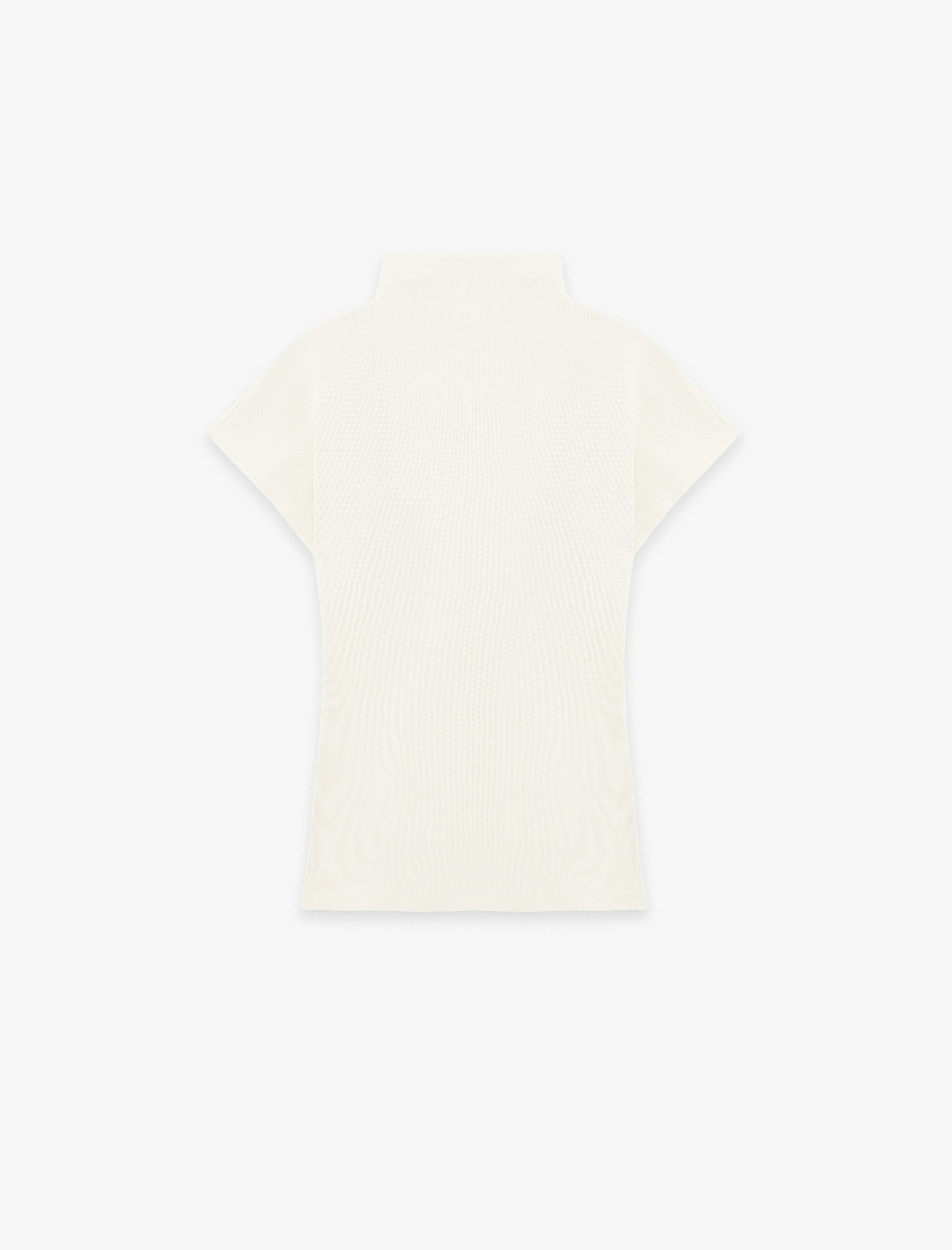   Pamuklu Slim Fit Kolsuz Dik Yaka Fitilli Tişört