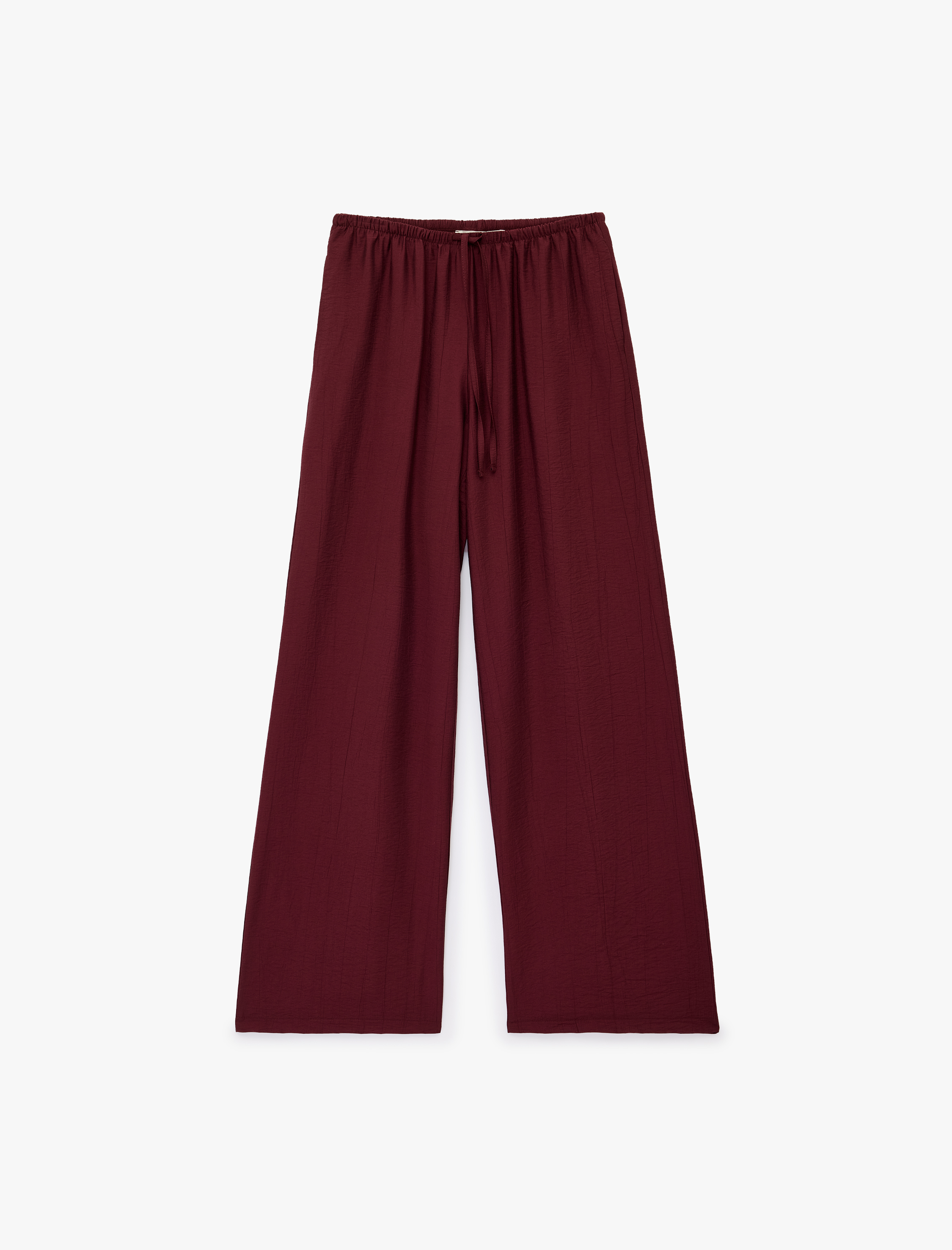   Beli Bağlamalı Geniş Paça Pantolon