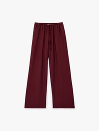 Beli Bağlamalı Geniş Paça Pantolon