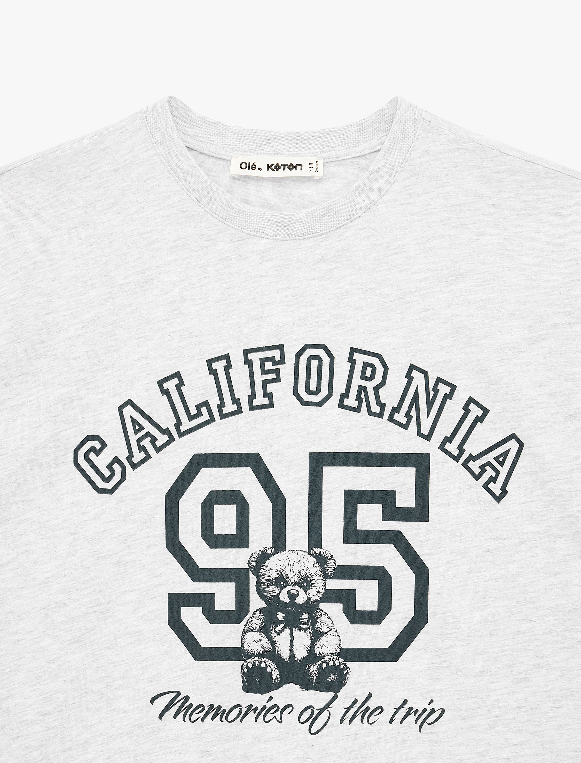   Baskılı Rahat Kalıp Kısa Kollu Bisiklet Yaka Tişört