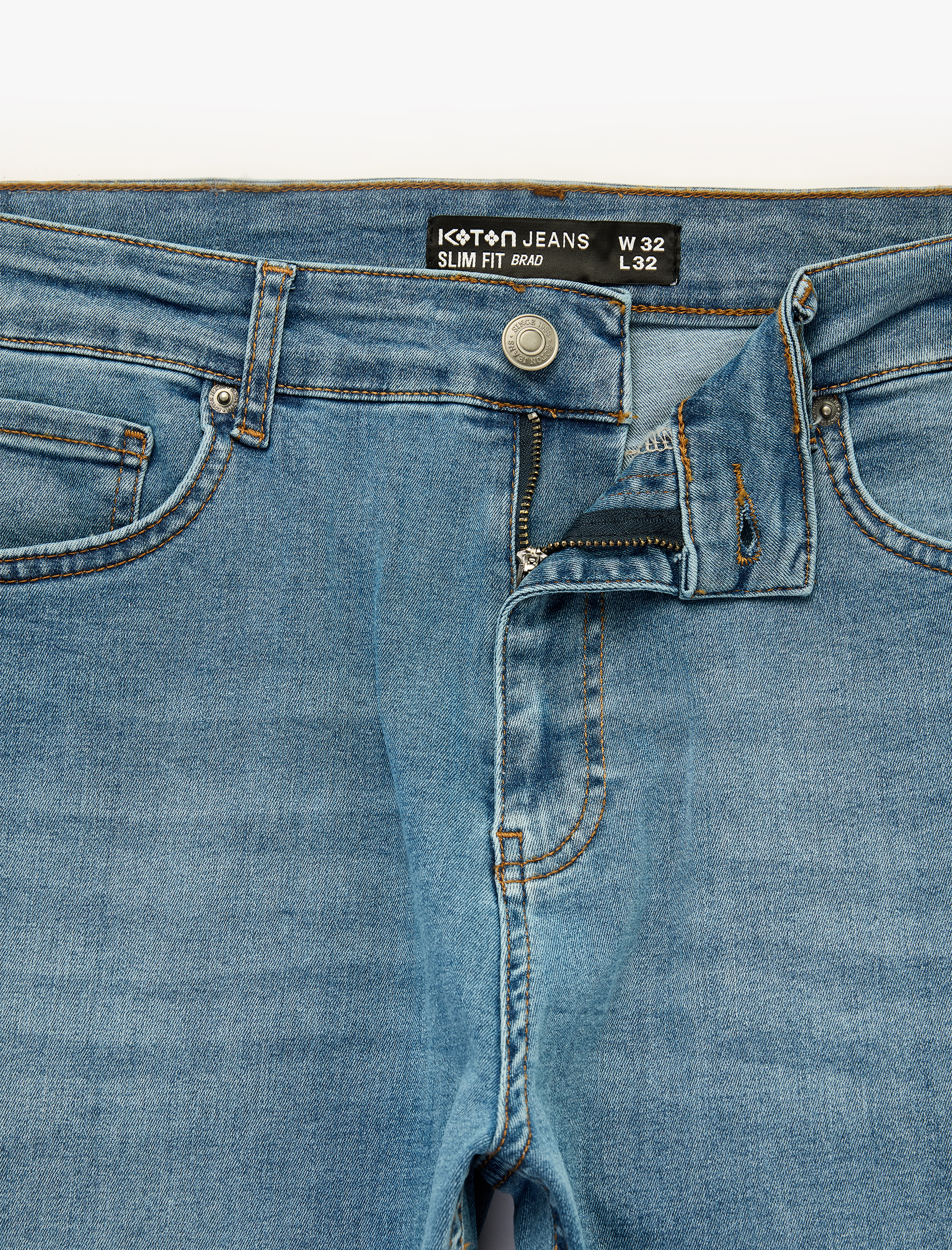   Normal Bel Cepli Pamuklu Slim Fit Jean Pantolon - Brad Jean