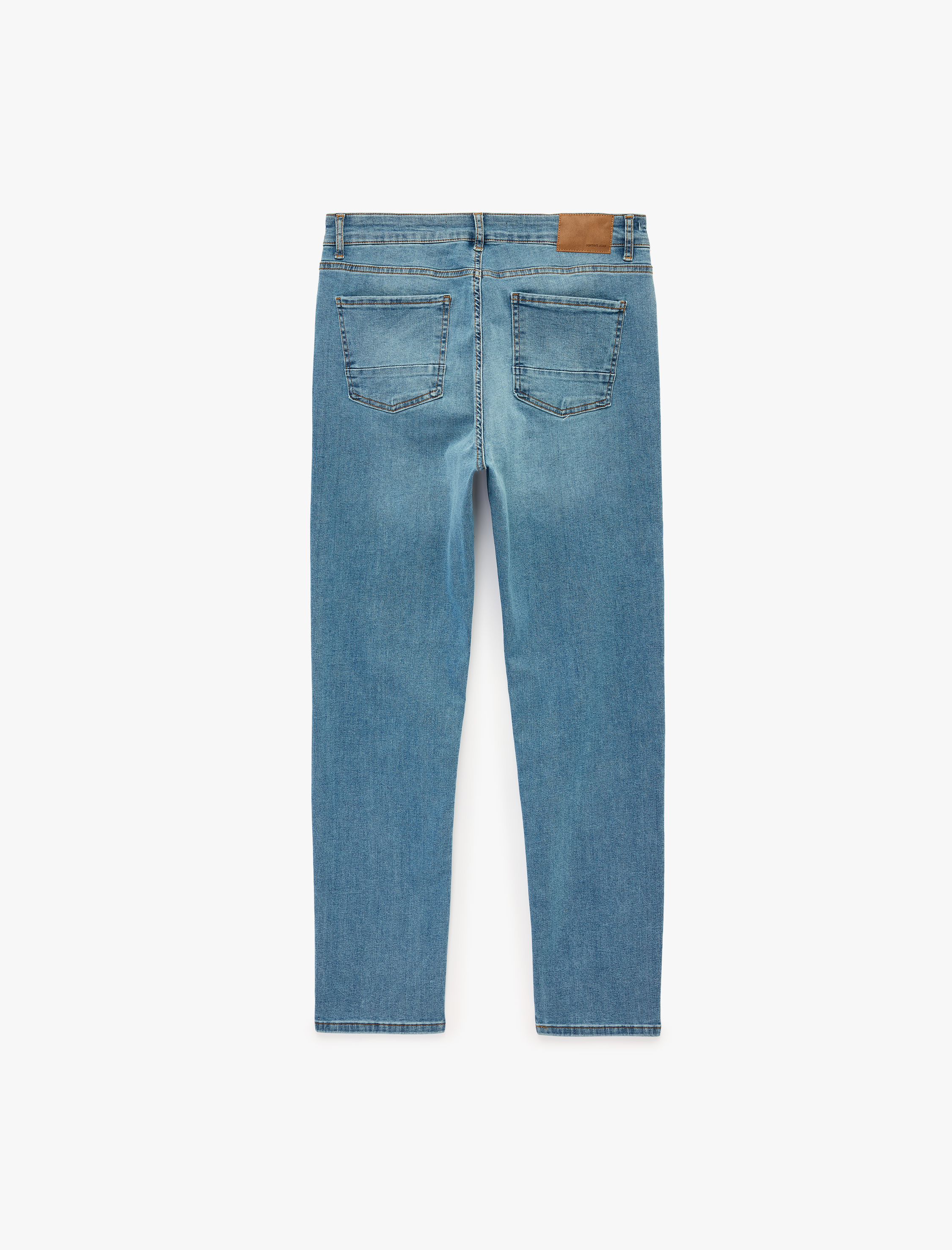   Normal Bel Cepli Pamuklu Slim Fit Jean Pantolon - Brad Jean