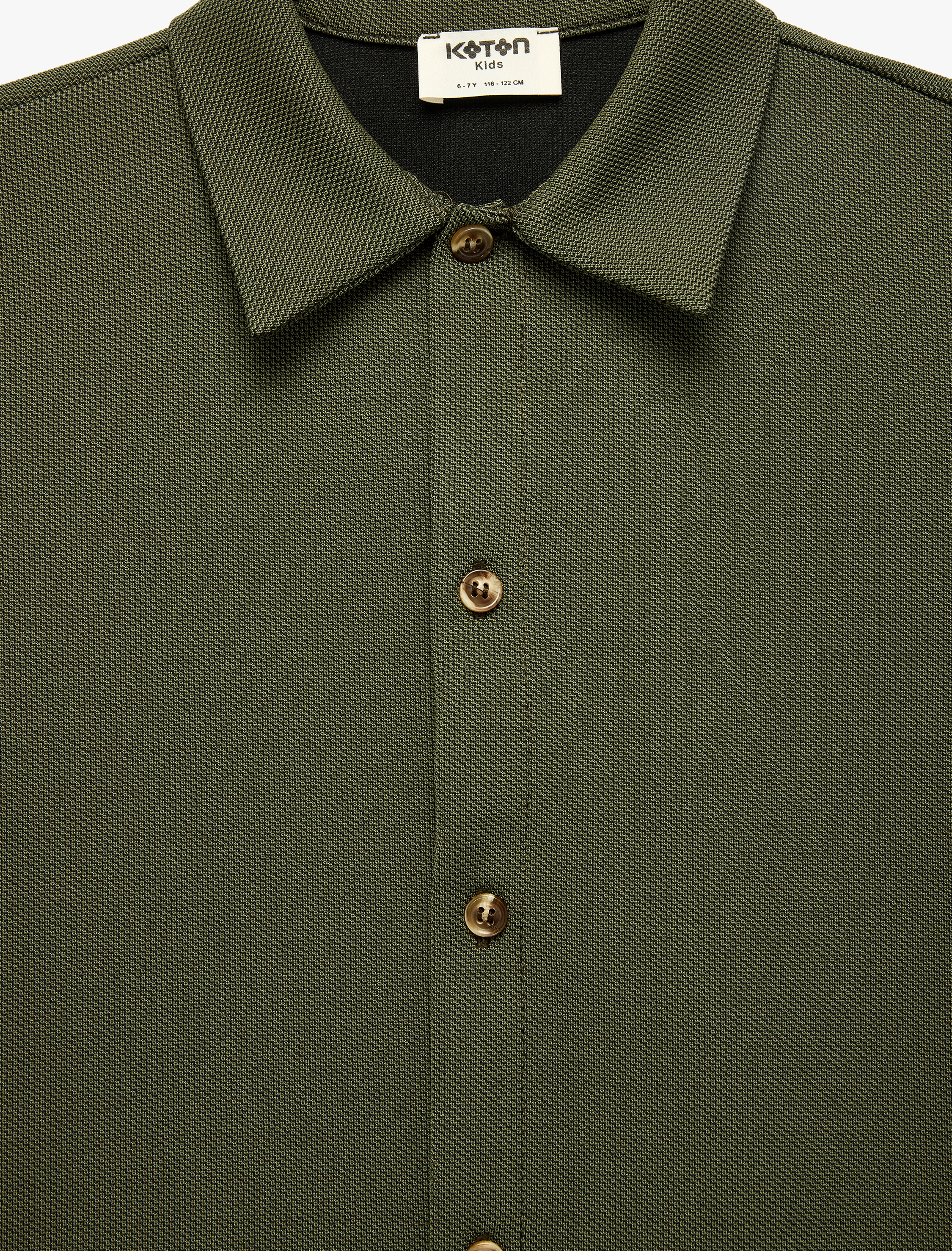  Erkek Çocuk Pike Kumaş Regular Fit Kısa Kollu Gömlek