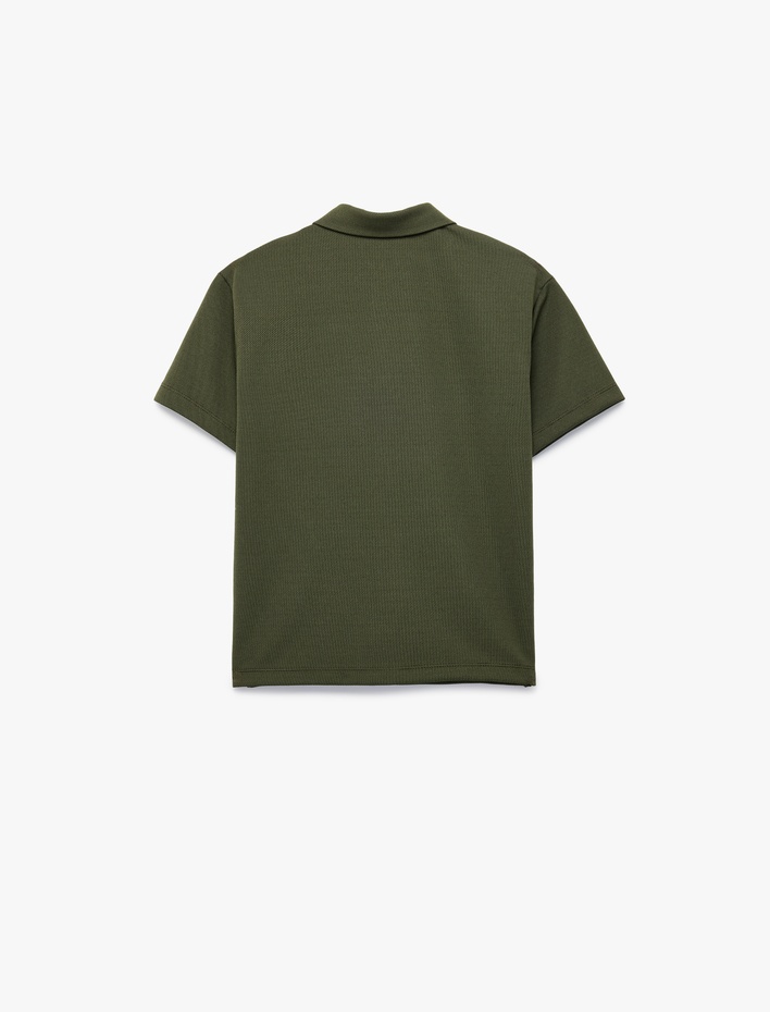 Erkek Çocuk Pike Kumaş Regular Fit Kısa Kollu Gömlek