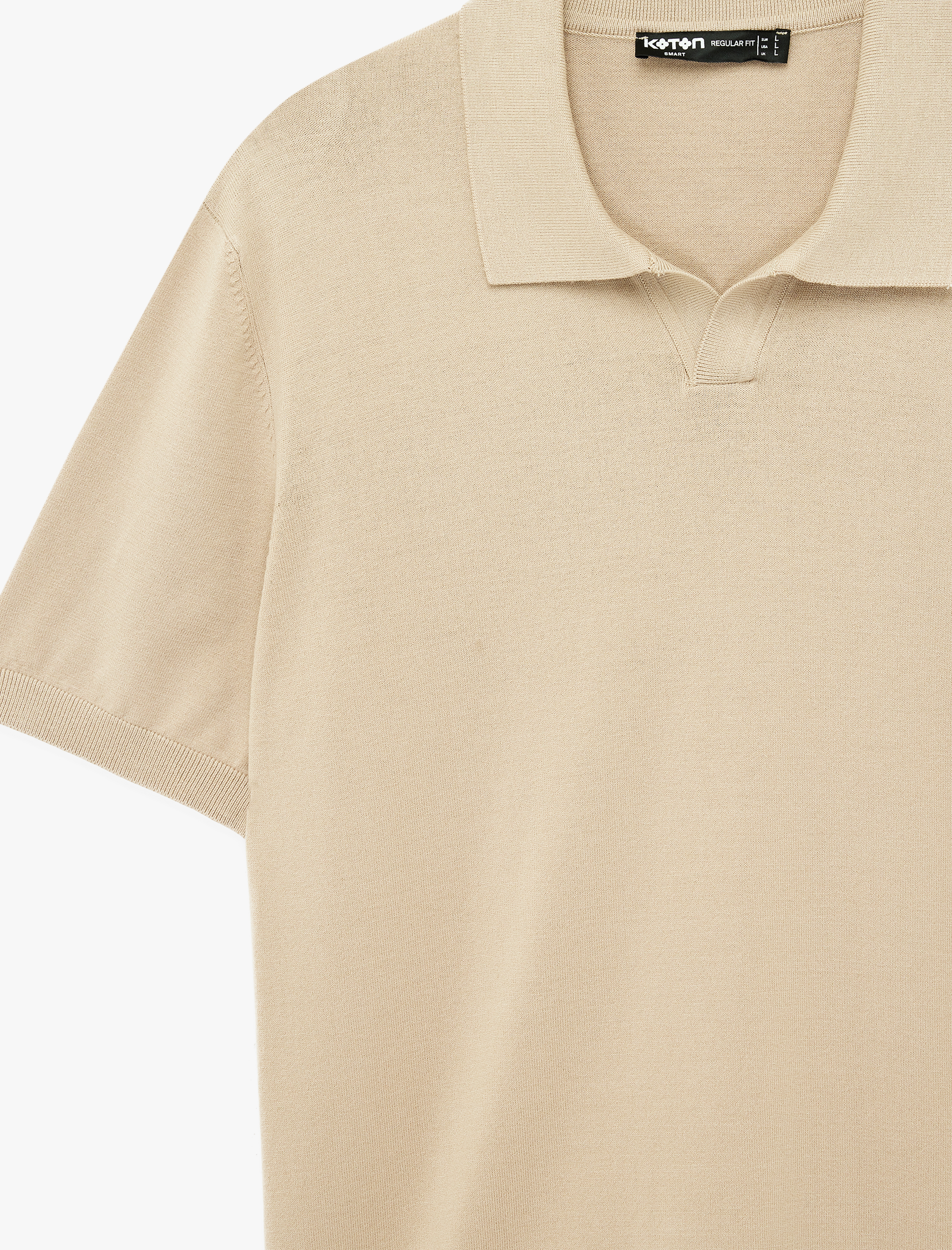   Regular Fit Viskon Kısa Kollu Polo Yaka Triko Tişört