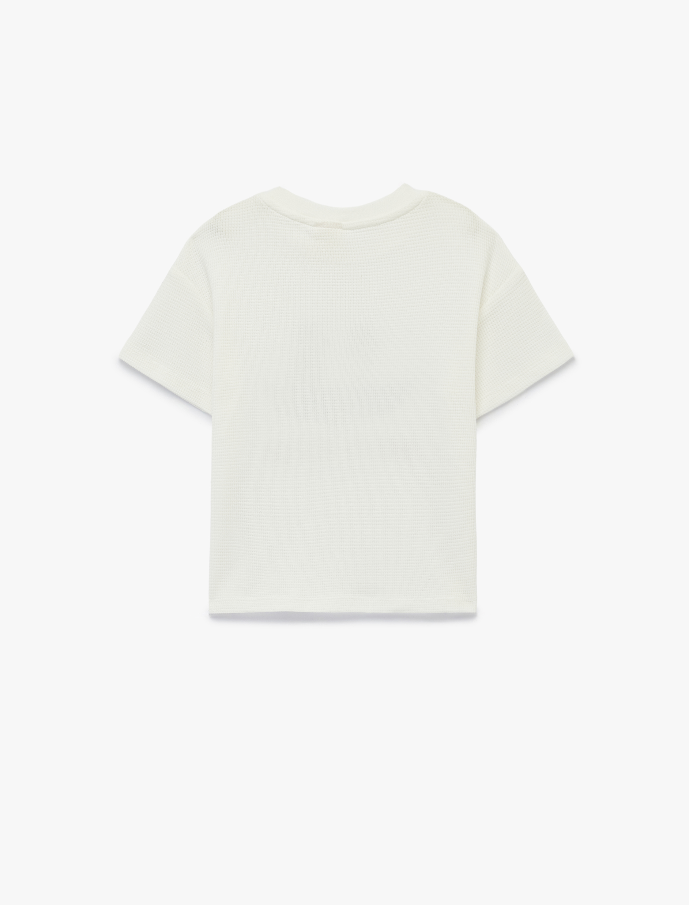  Erkek Bebek Kısa Kollu Bisiklet Yaka Baskılı Pamuklu Tişört