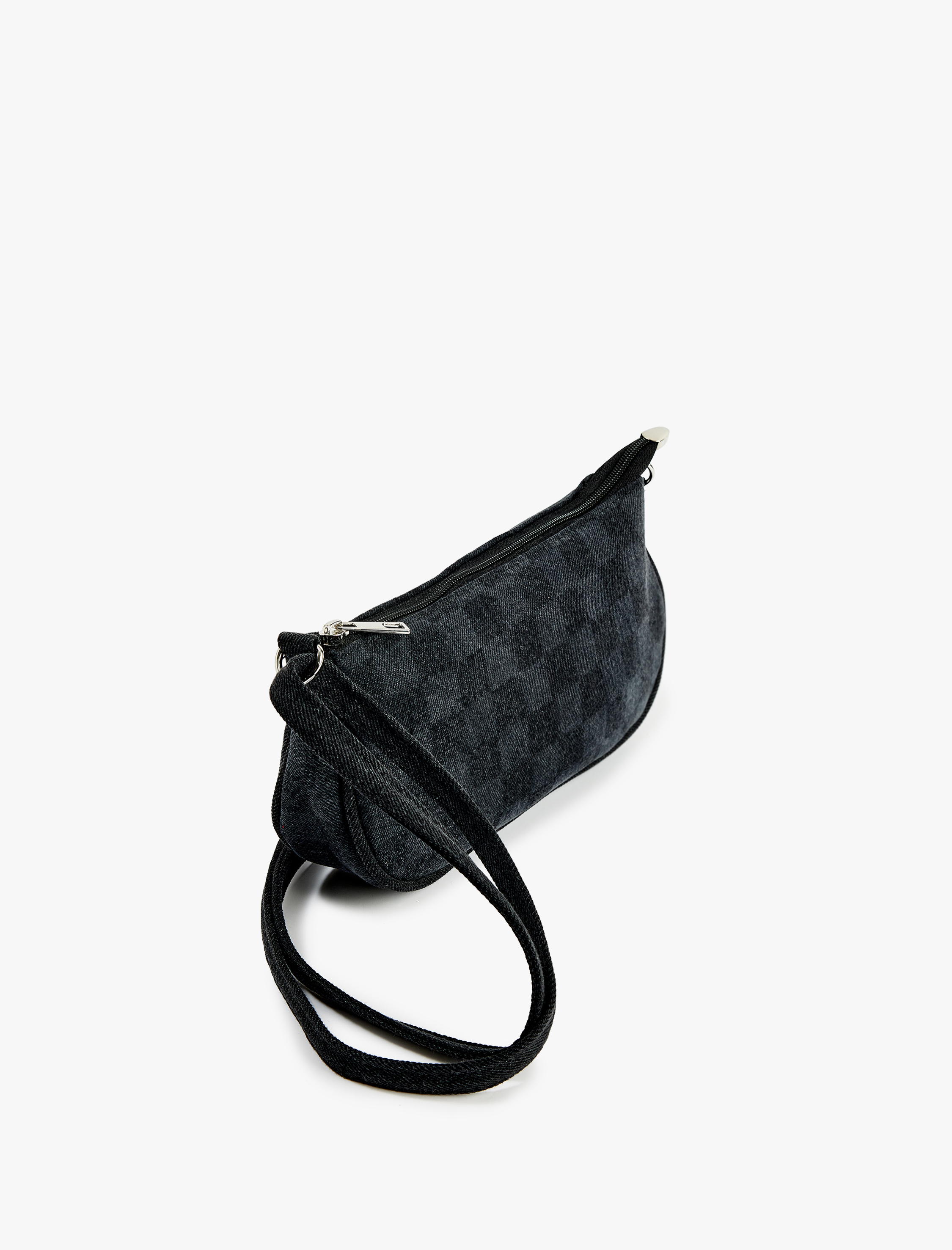  Kadın Kare Desenli Fermuarlı Askılı Çapraz Çanta