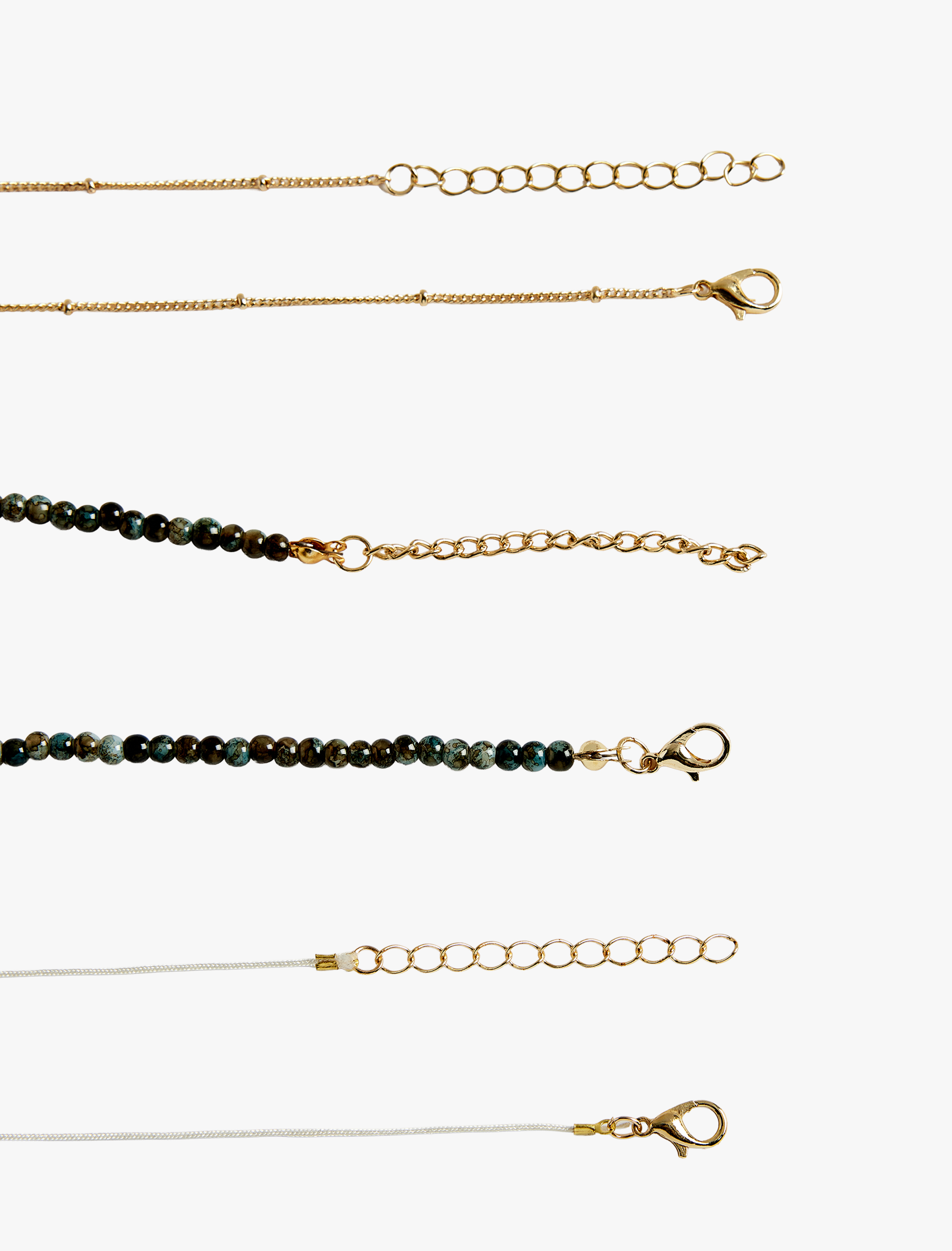  Kadın Boncuklu Deniz Kabuğu Çoklu Kolye