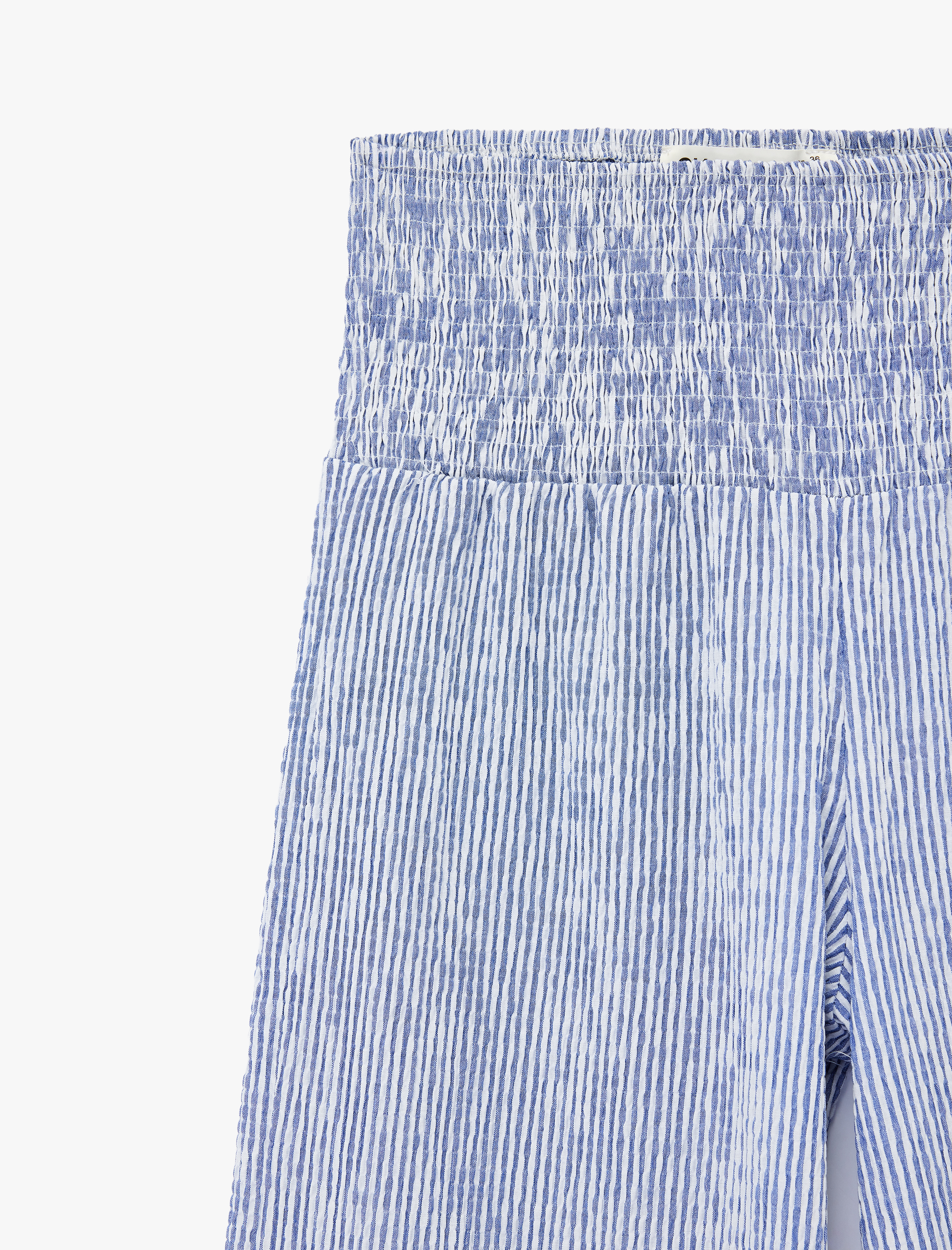   Gipeli Gofre Kumaş Normal Bel Geniş Paça Pantolon