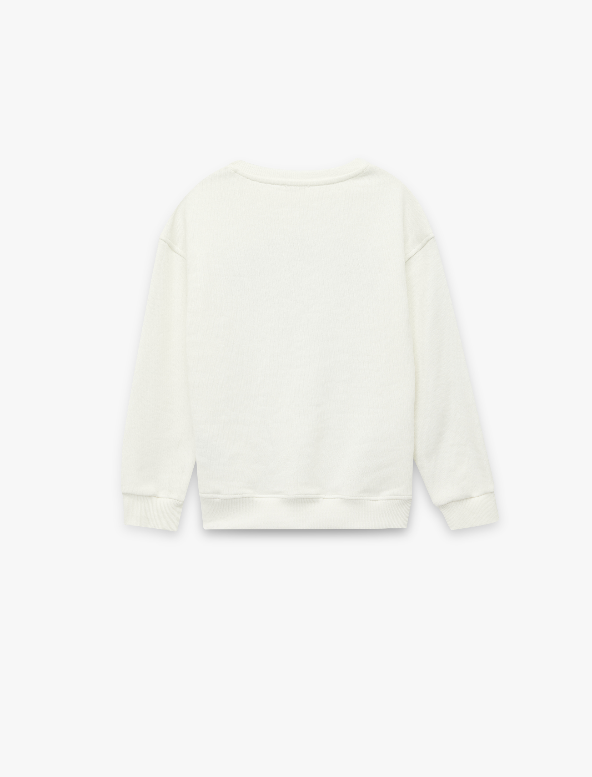  Erkek Çocuk Pamuklu Uzun Kollu Bisiklet Yaka Baskılı Sweatshirt