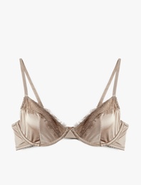 Dolgusuz Dantel Detaylı Balenli Sütyen