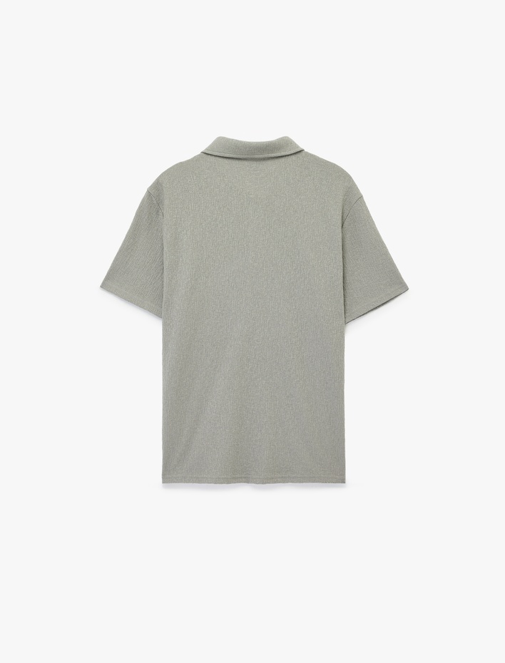  Regular Fit Kısa Kollu Düğmeli Polo Yaka Tişört