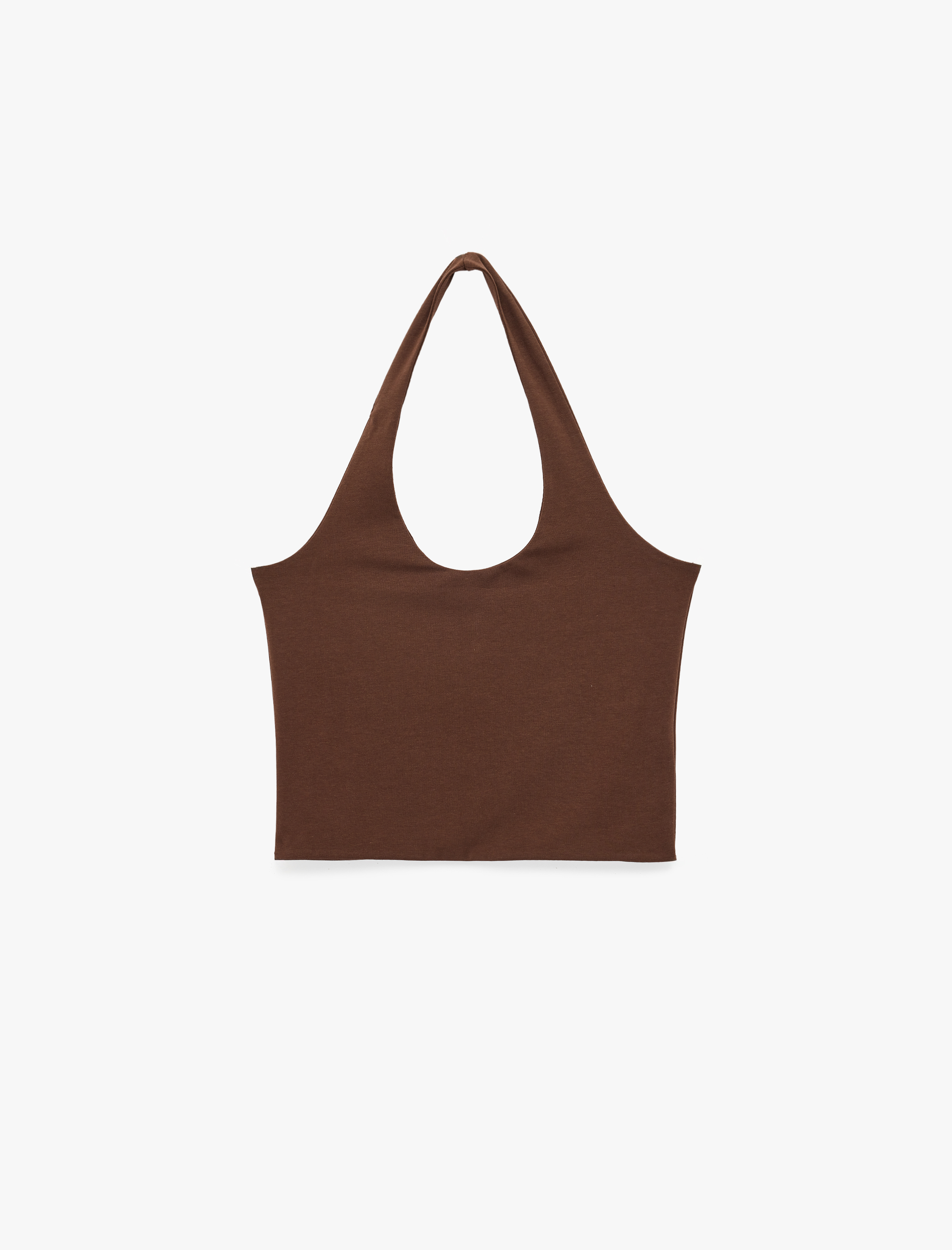   Halter Yaka Kolsuz Pamuklu Crop Bluz