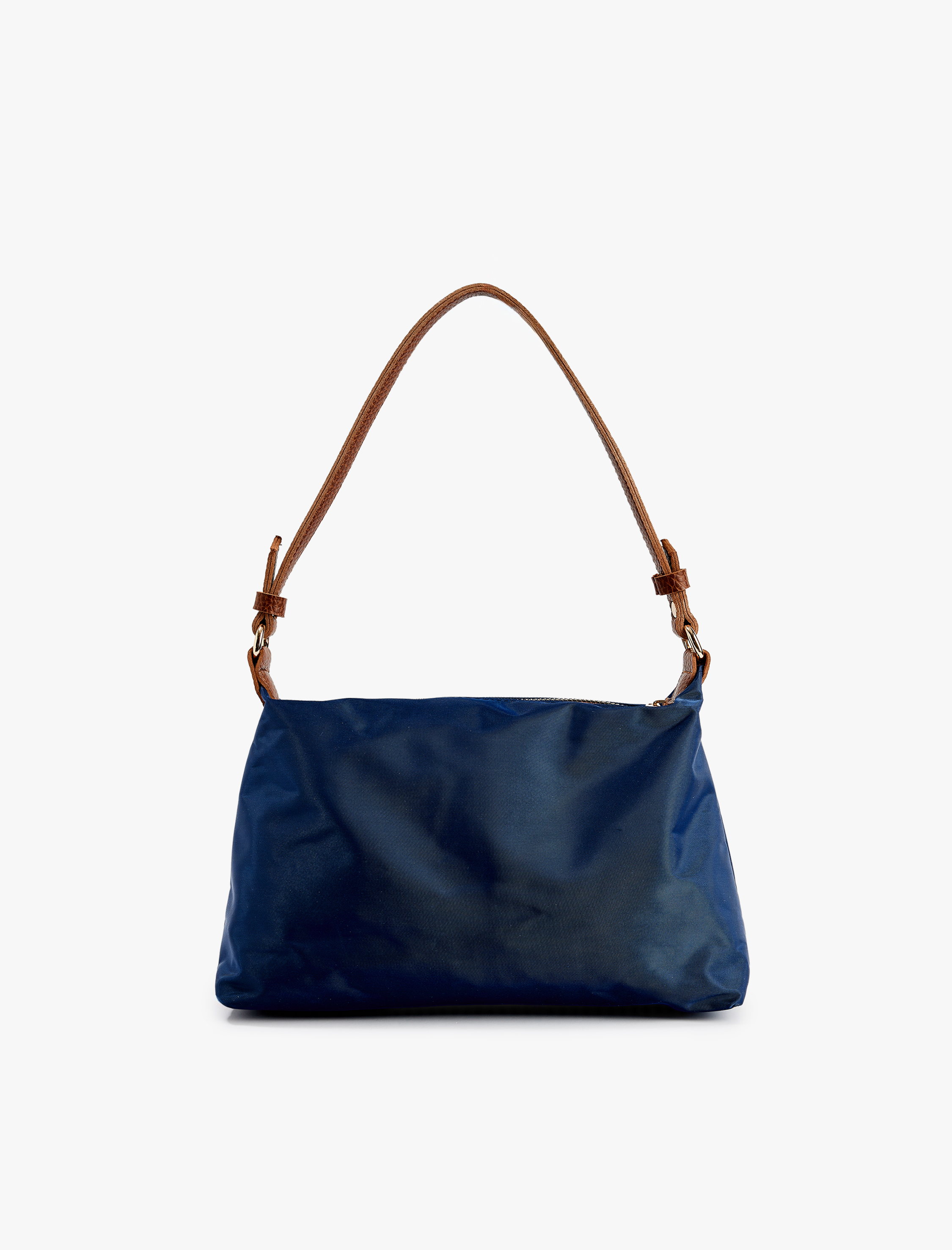  Kadın Renk Bloklu Fermuarlı Omuz Çantası