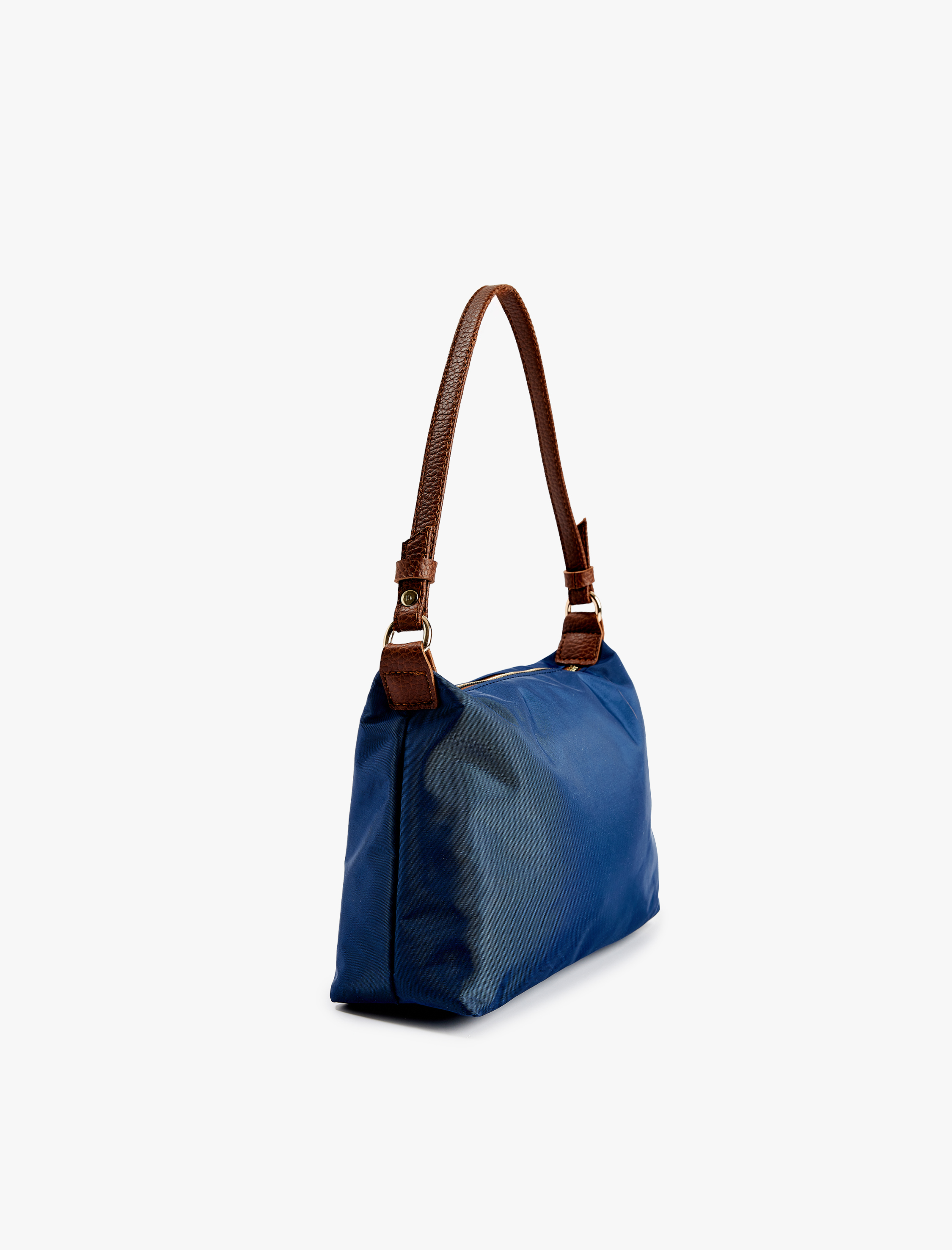  Kadın Renk Bloklu Fermuarlı Omuz Çantası