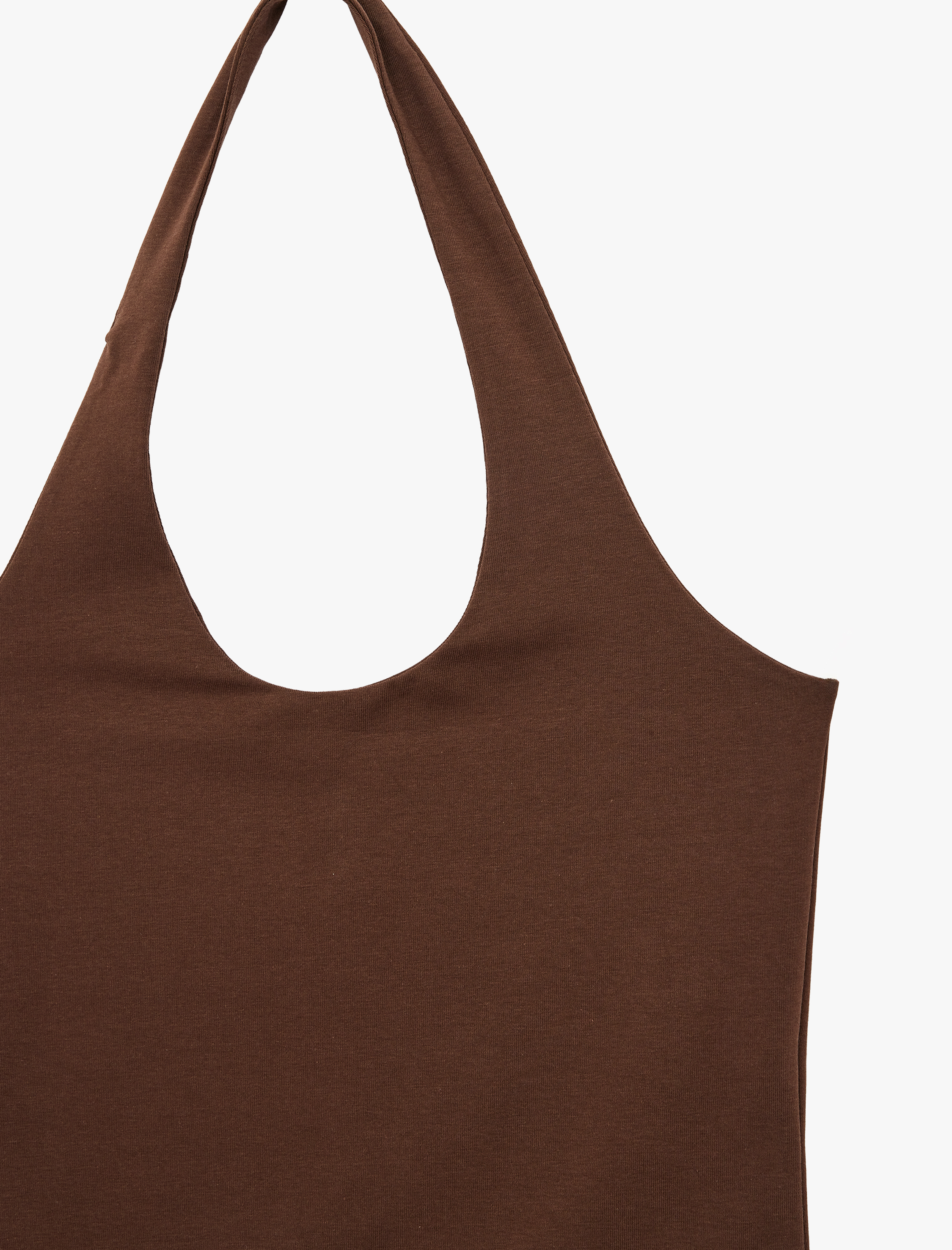   Halter Yaka Kolsuz Pamuklu Crop Bluz