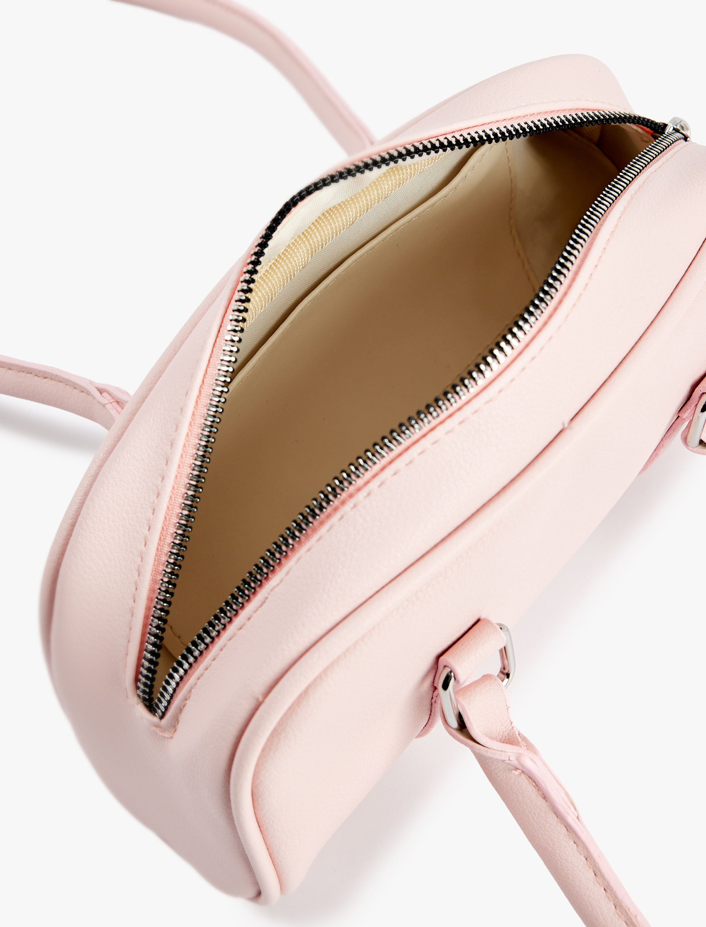  Kadın Suni Deri Fermuarlı Uzun Saplı Omuz Çantası