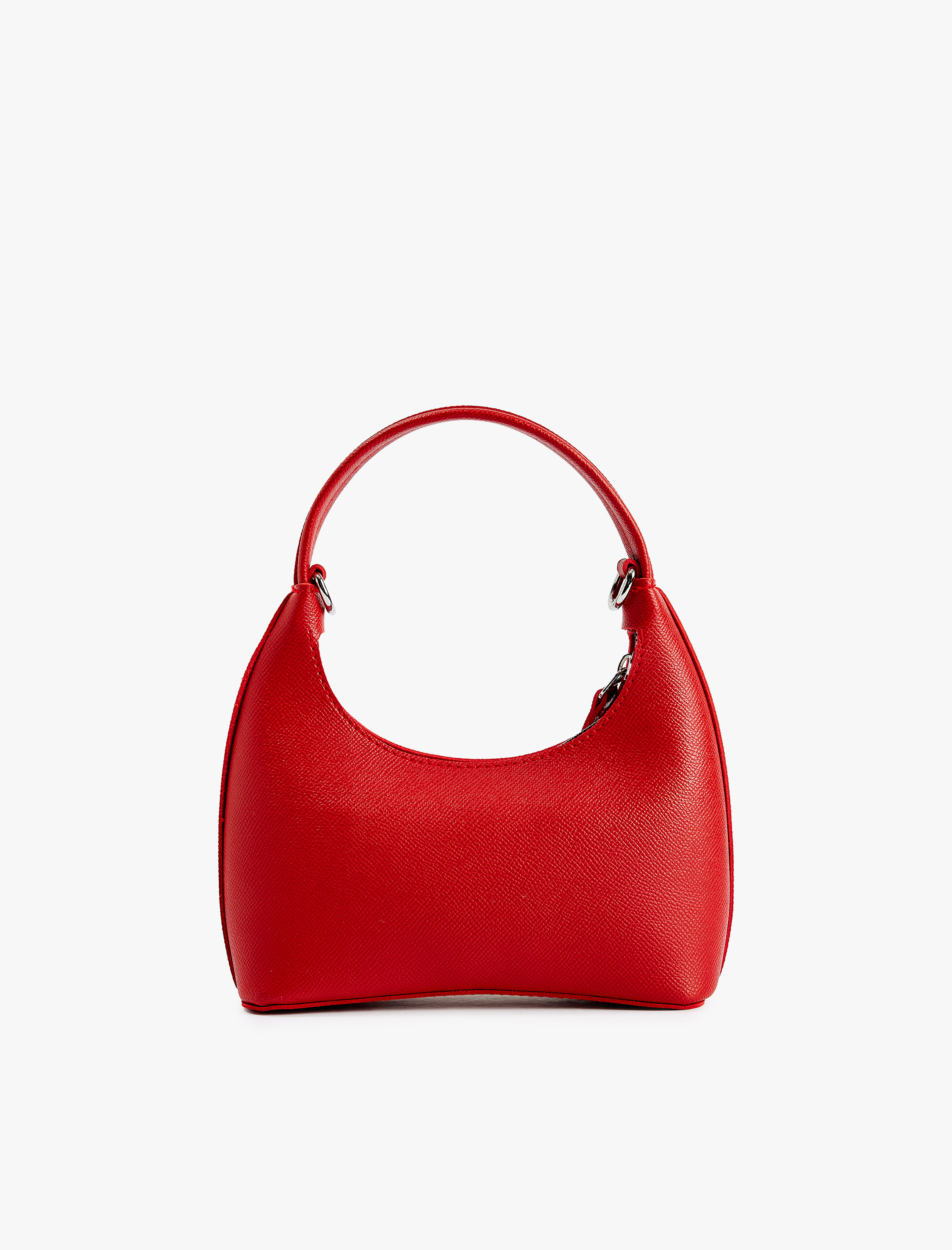  Kadın Suni Deri Fermuarlı Oval El Çantası