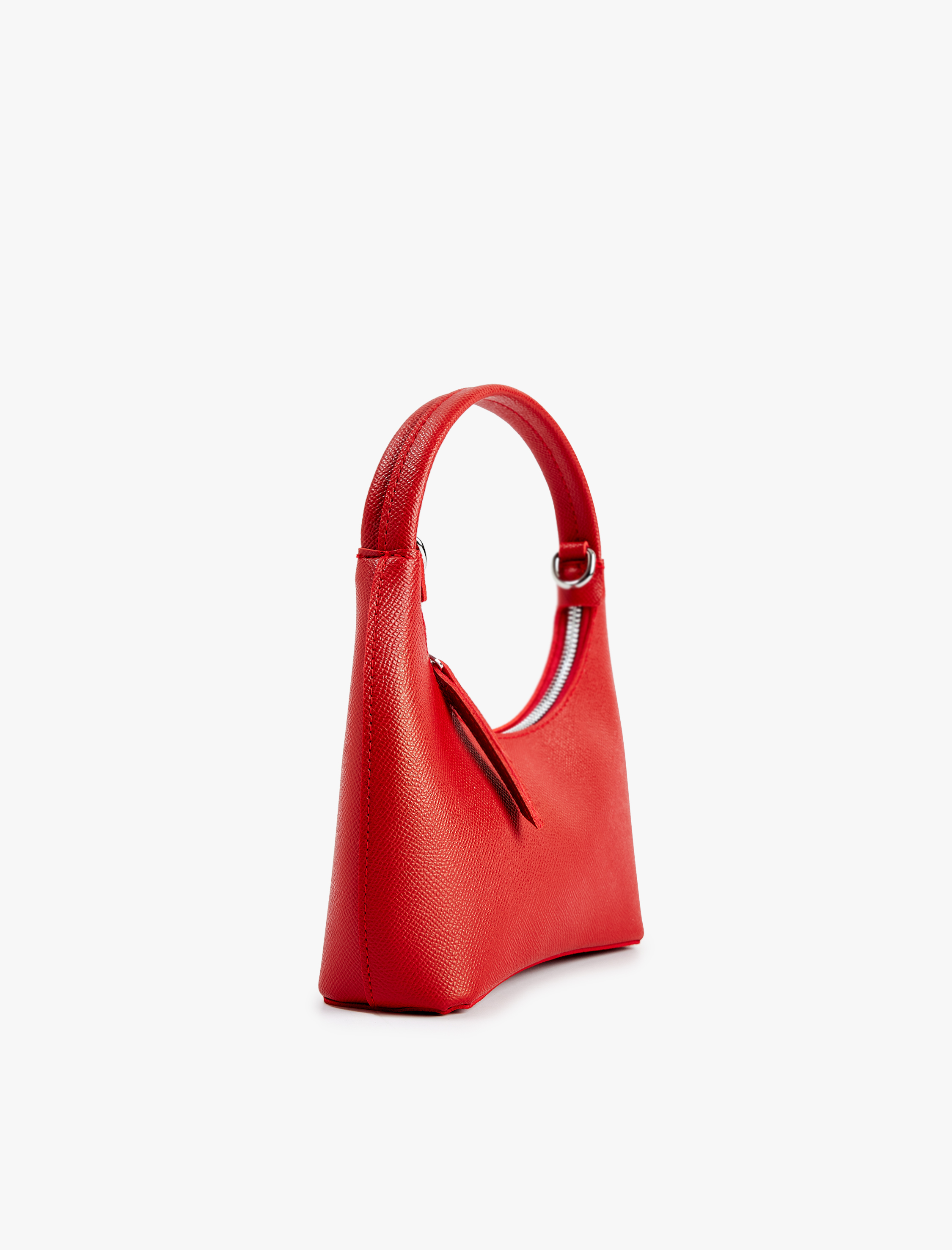  Kadın Suni Deri Fermuarlı Oval El Çantası