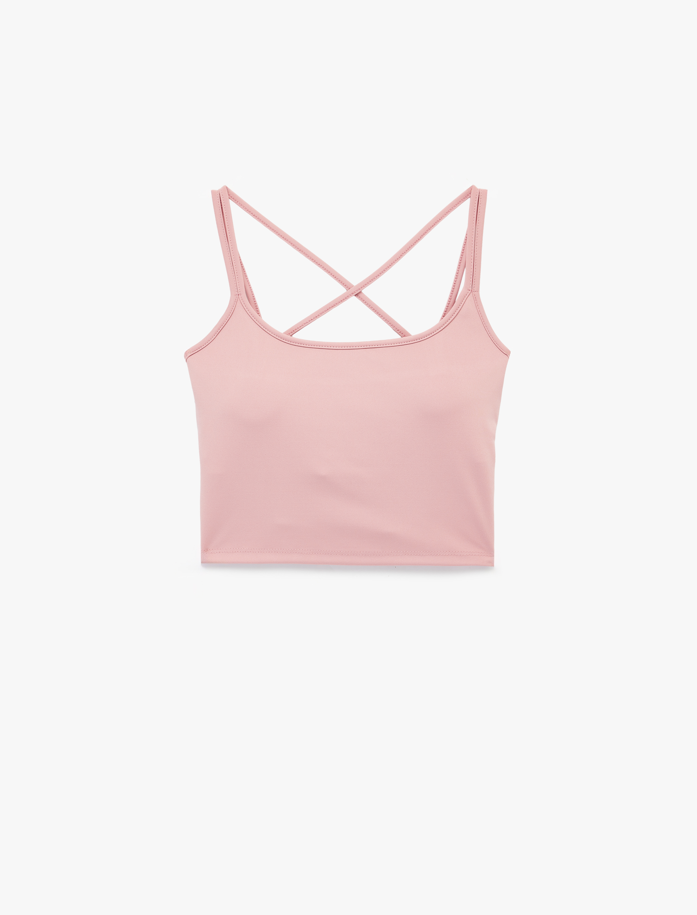   Çapraz Sırt Askılı Kolsuz Slim Fit Sporcu Sütyeni