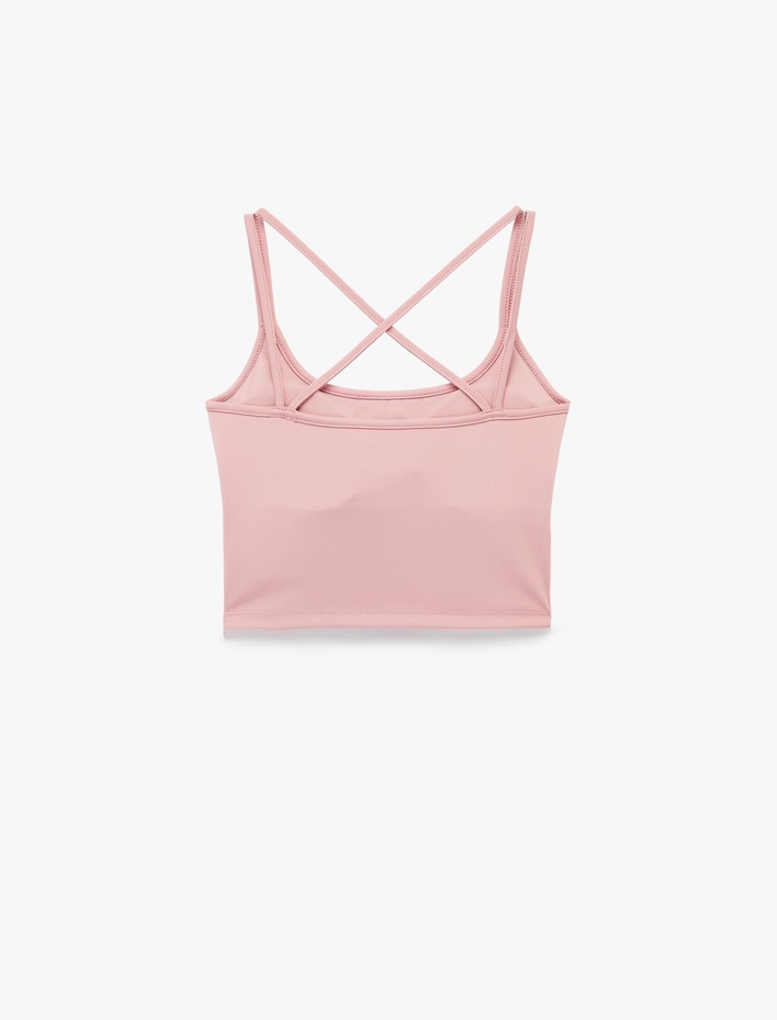  Çapraz Sırt Askılı Kolsuz Slim Fit Sporcu Sütyeni