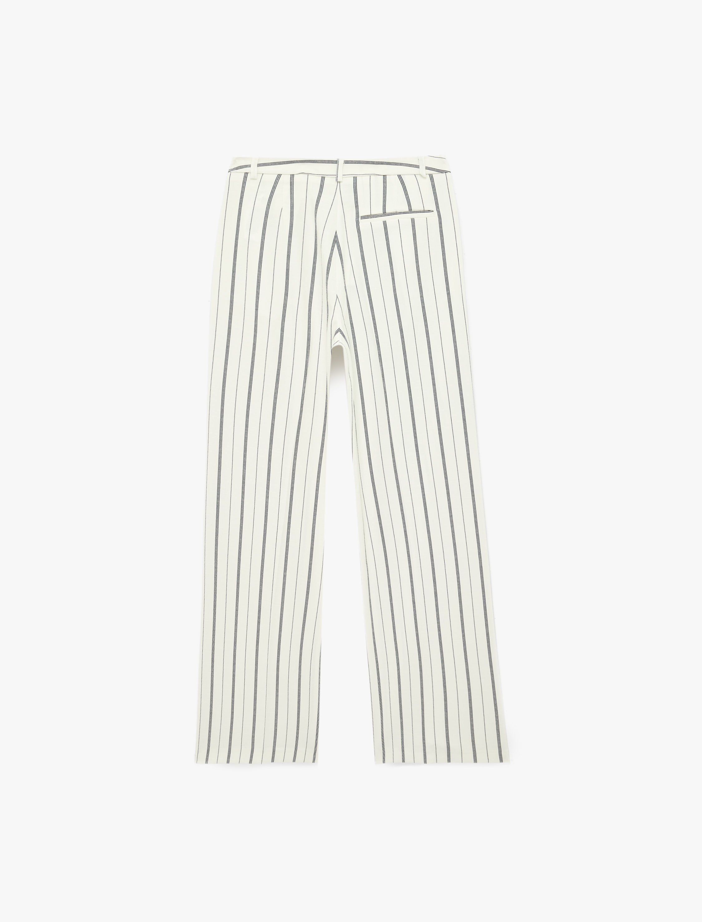   Cepli Pileli Çizgili Kumaş Pantolon