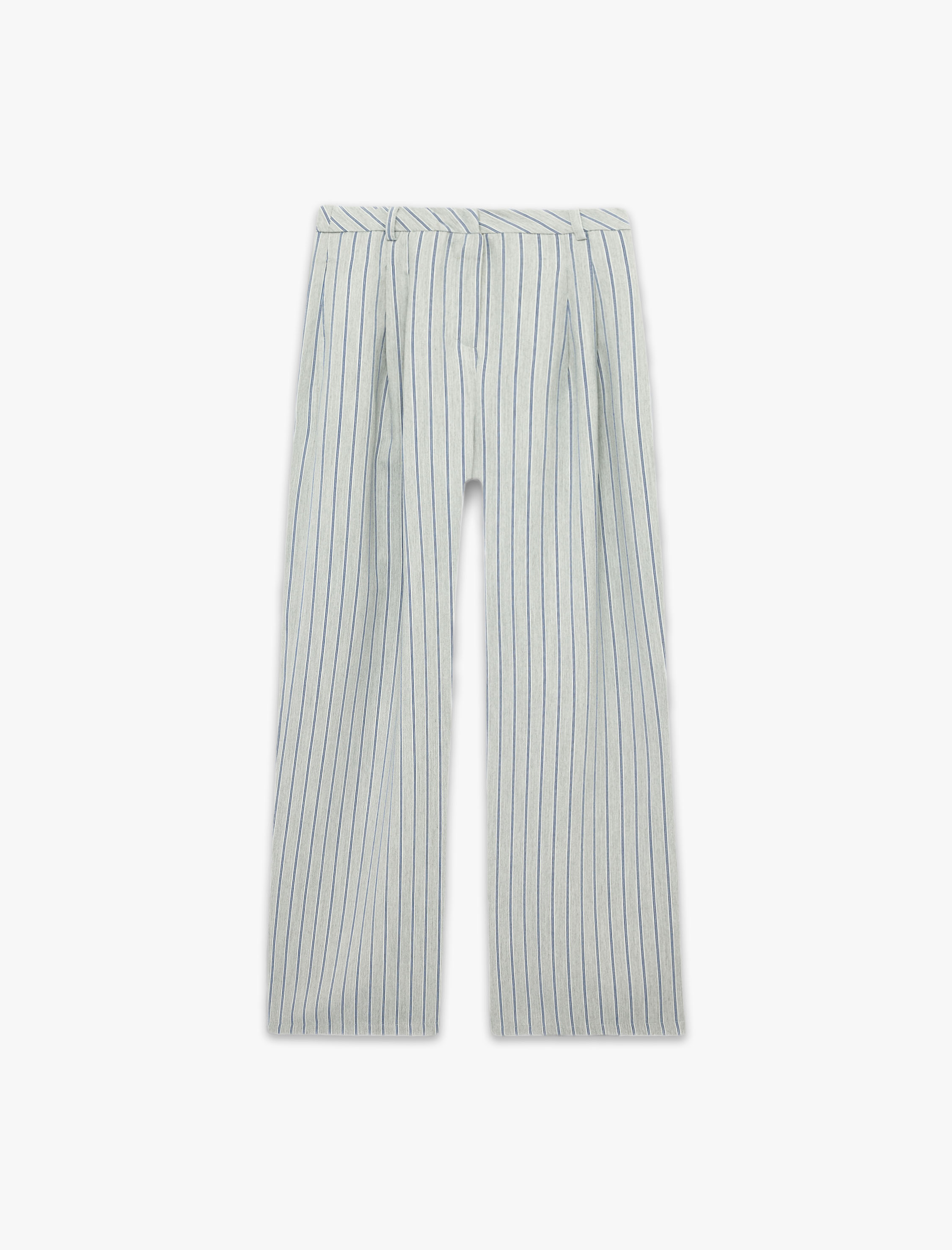   Viskon Karışımlı Çizgili Geniş Paça Pantolon