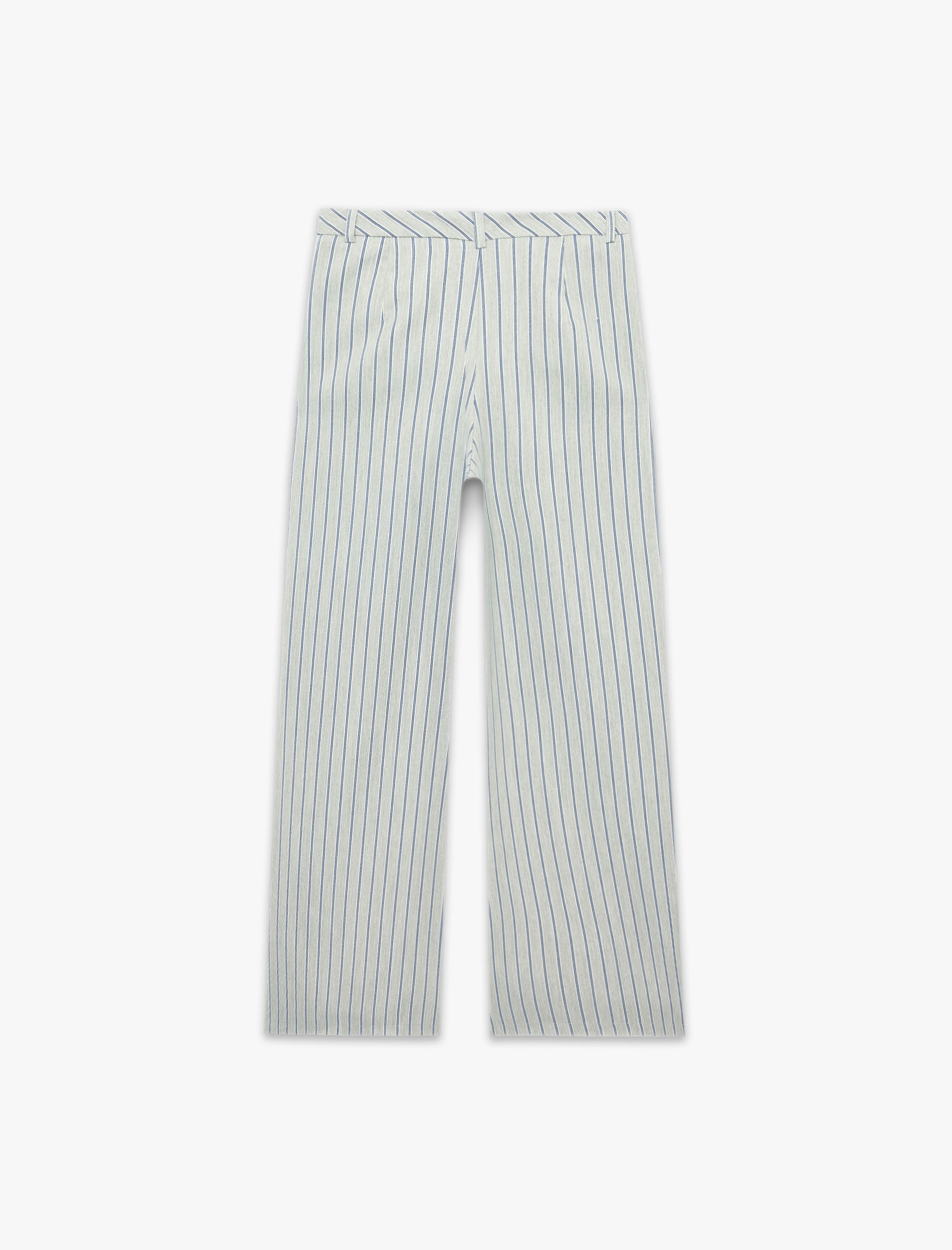   Viskon Karışımlı Çizgili Geniş Paça Pantolon