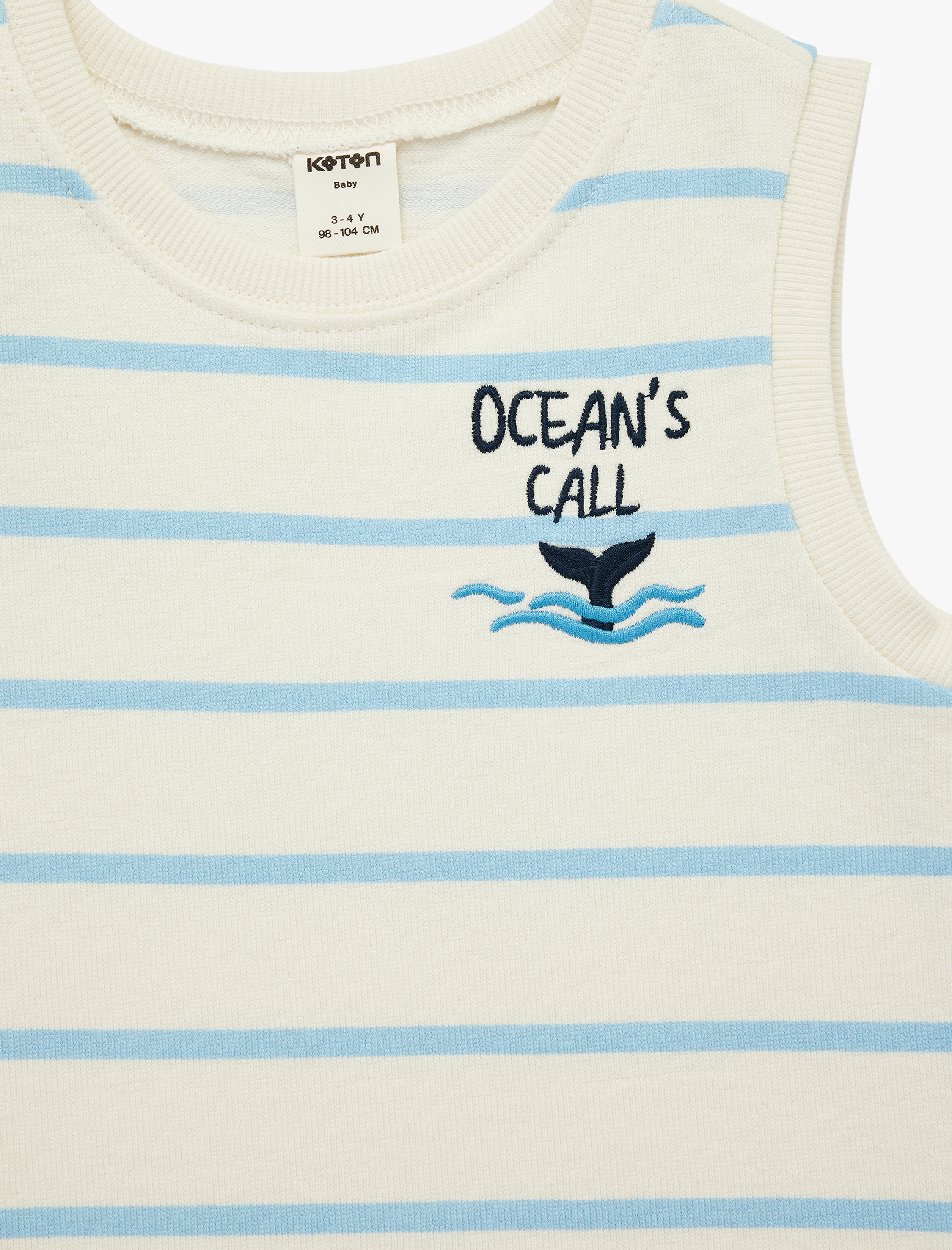  Erkek Bebek Pamuklu Kolsuz Bisiklet Yaka Çizgili Atlet