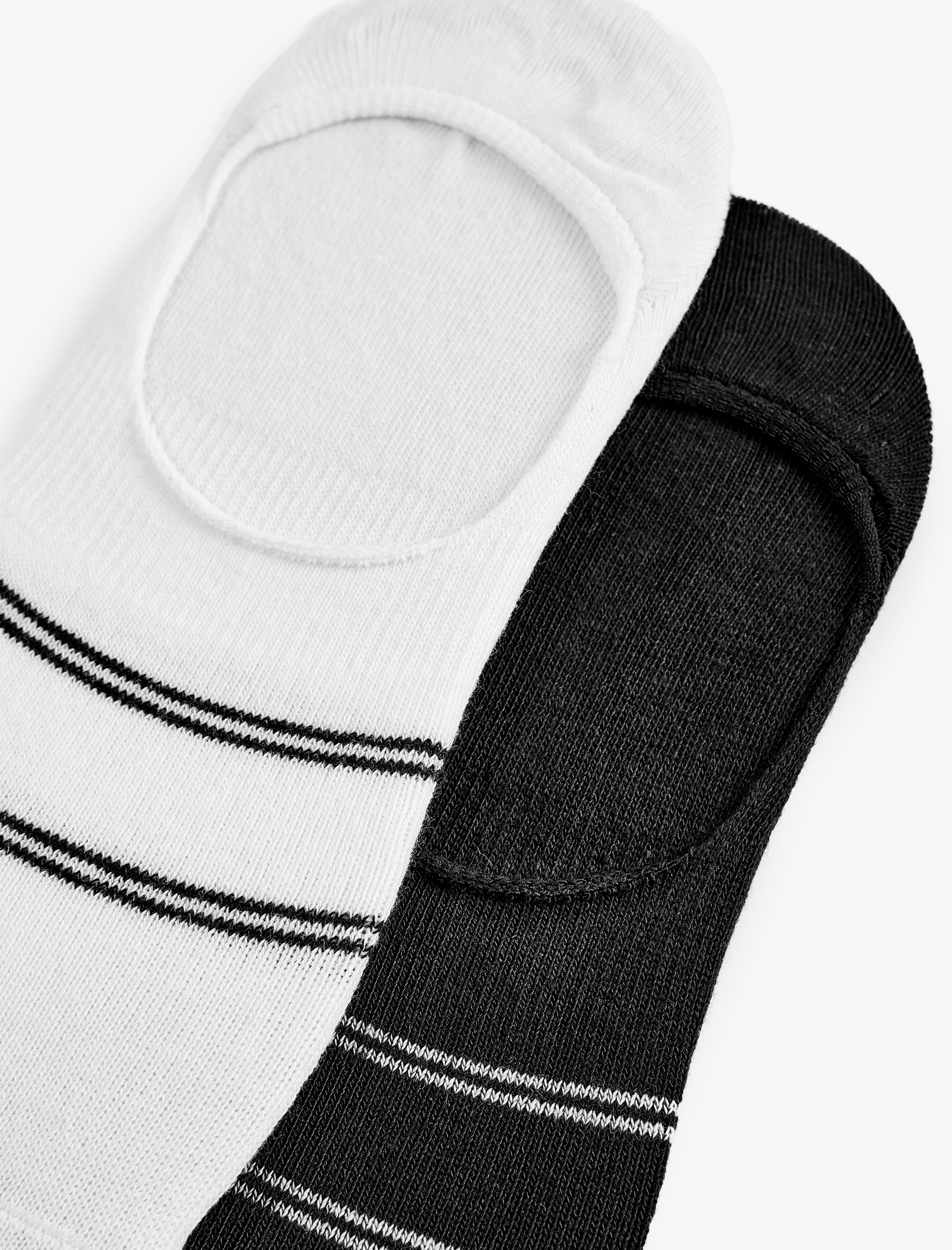  Erkek Pamuklu Çizgili 2'li Spor Çorabı Seti