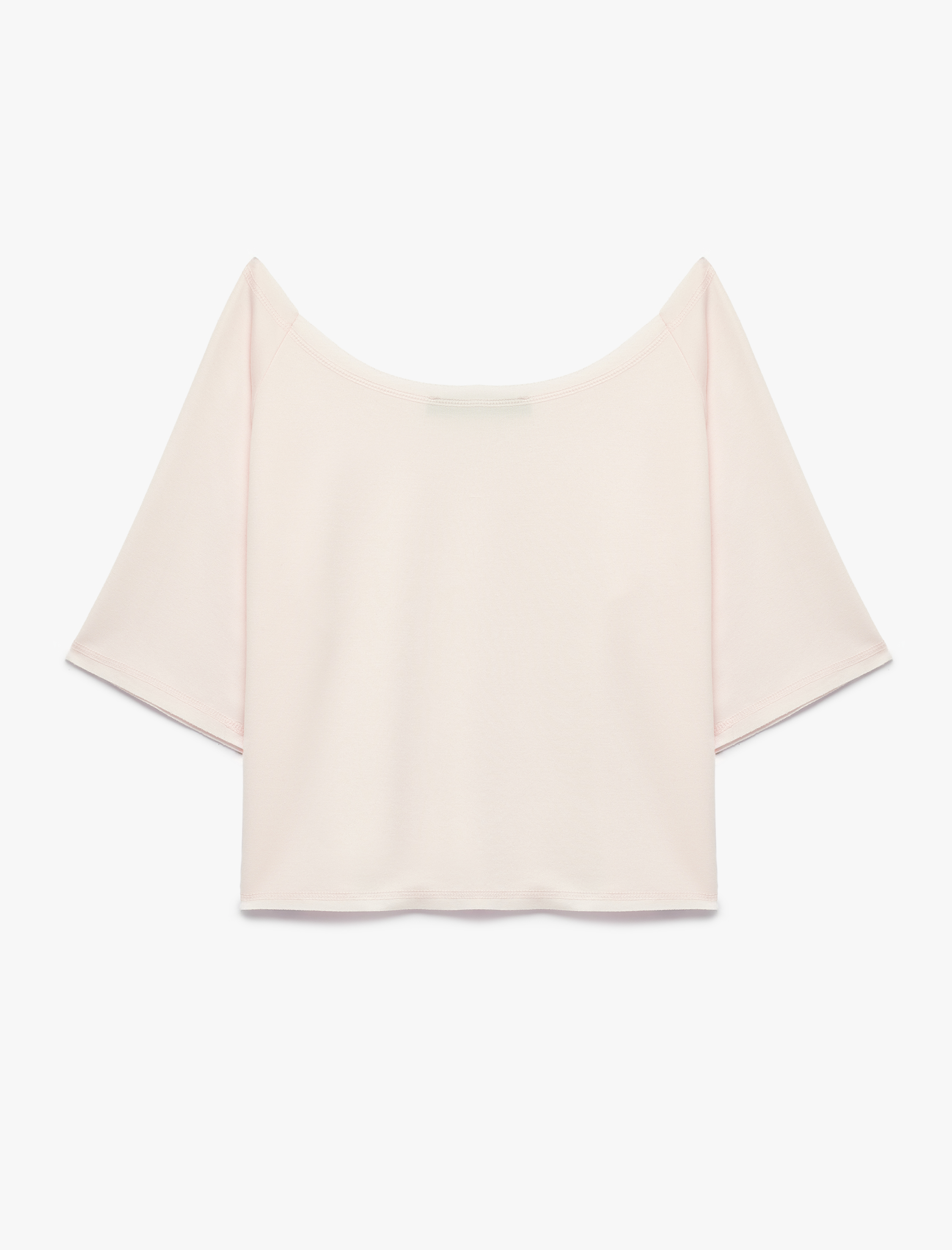   Rahat Kalıp Kısa Kollu Kayık Yaka Modal Karışımlı Spor Tişört