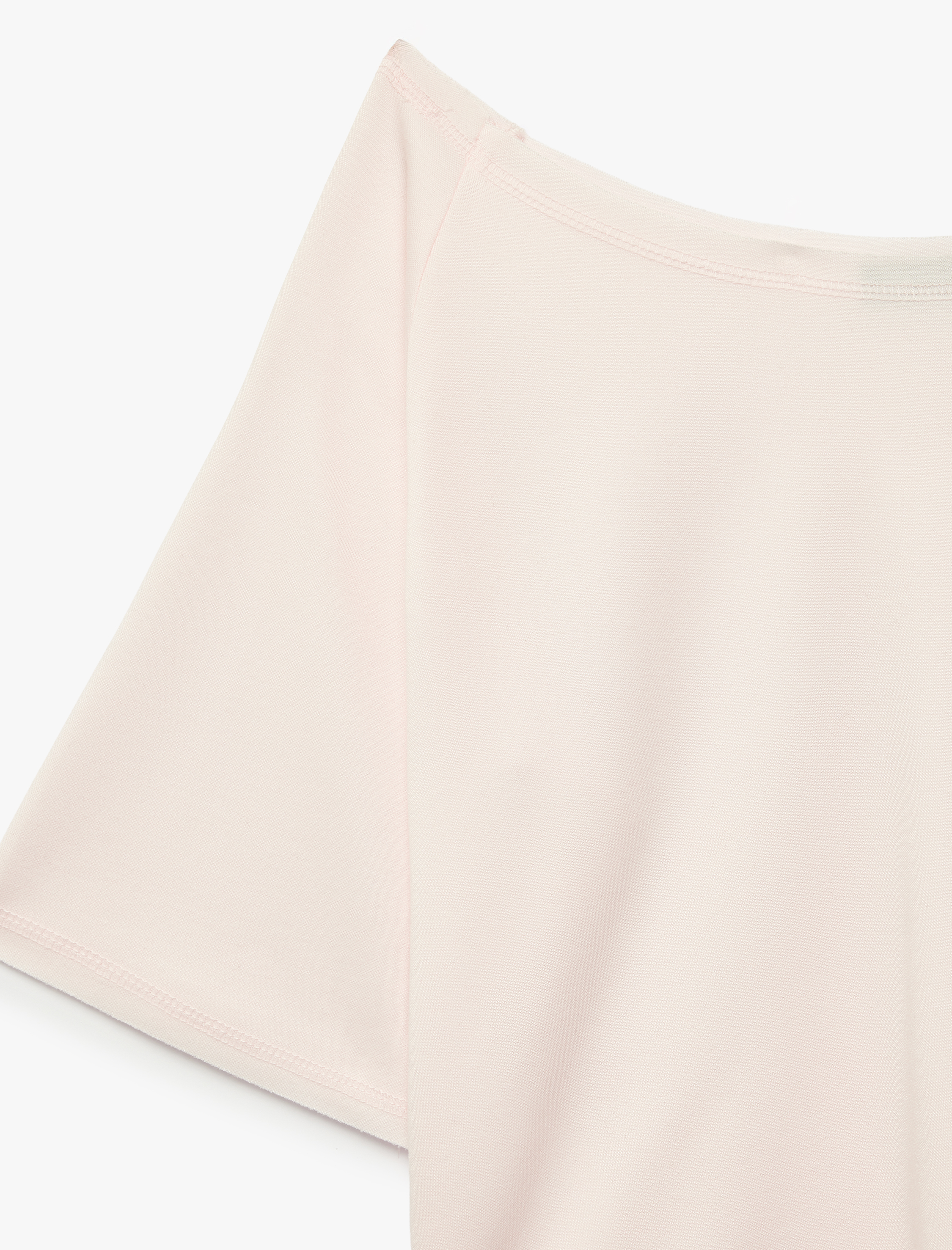   Rahat Kalıp Kısa Kollu Kayık Yaka Modal Karışımlı Spor Tişört