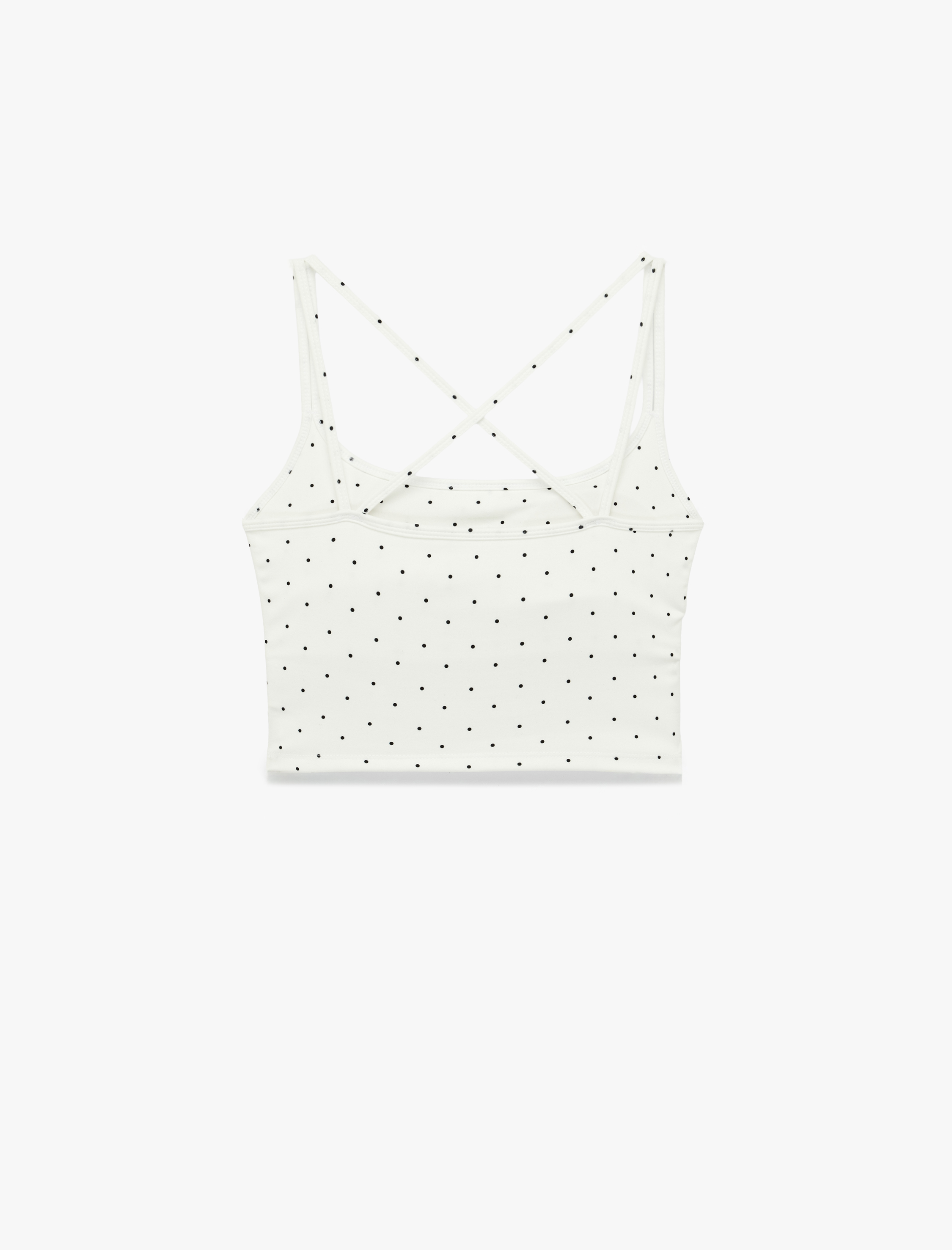   Slim Fit Çapraz Sırt Askılı Puantiyeli Kolsuz Sporcu Sütyeni