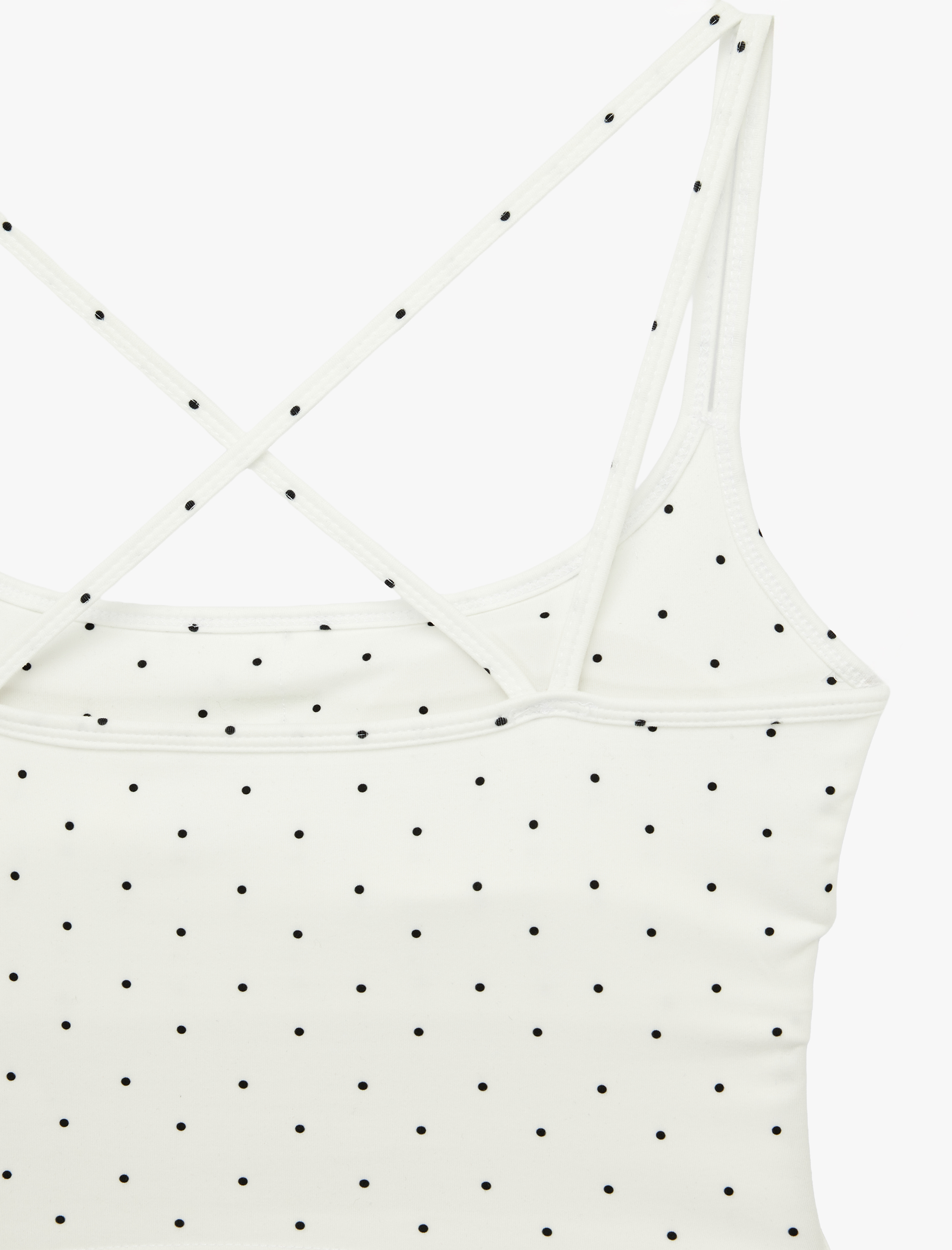   Slim Fit Çapraz Sırt Askılı Puantiyeli Kolsuz Sporcu Sütyeni