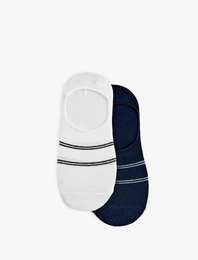 Pamuklu Çizgili 2'li Spor Çorabı Seti