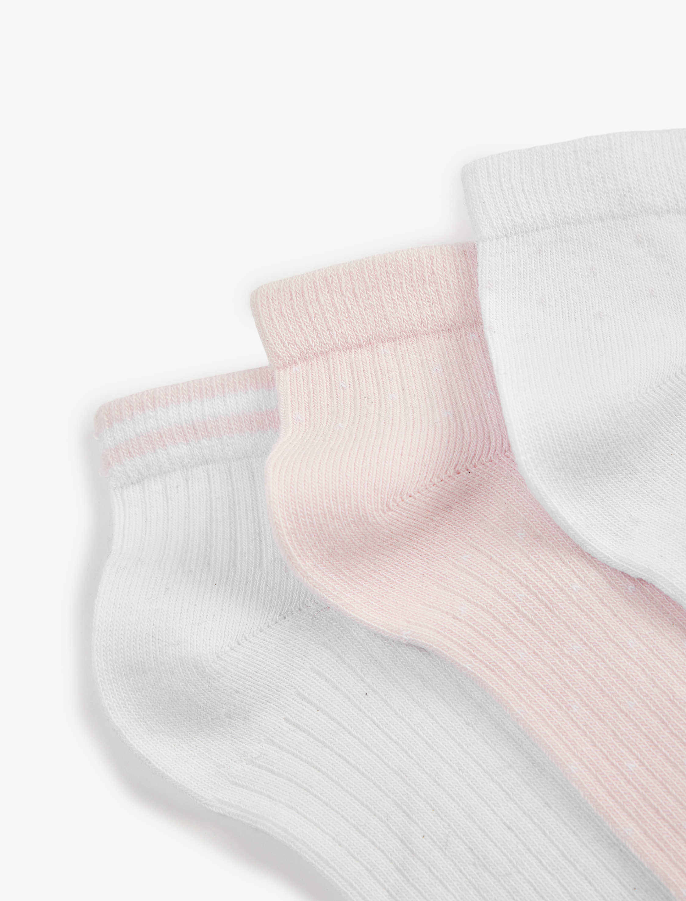  Kadın 3'lü Basic Pamuklu Patik Çorap Seti
