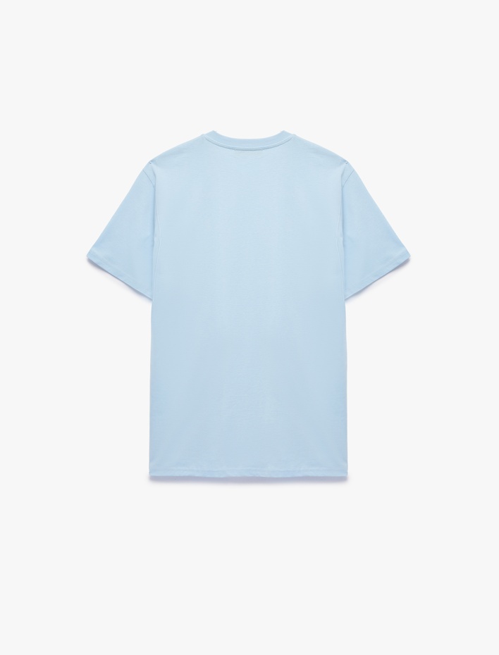  Regular Fit Bisiklet Yaka Kısa Kollu Baskılı Tişört