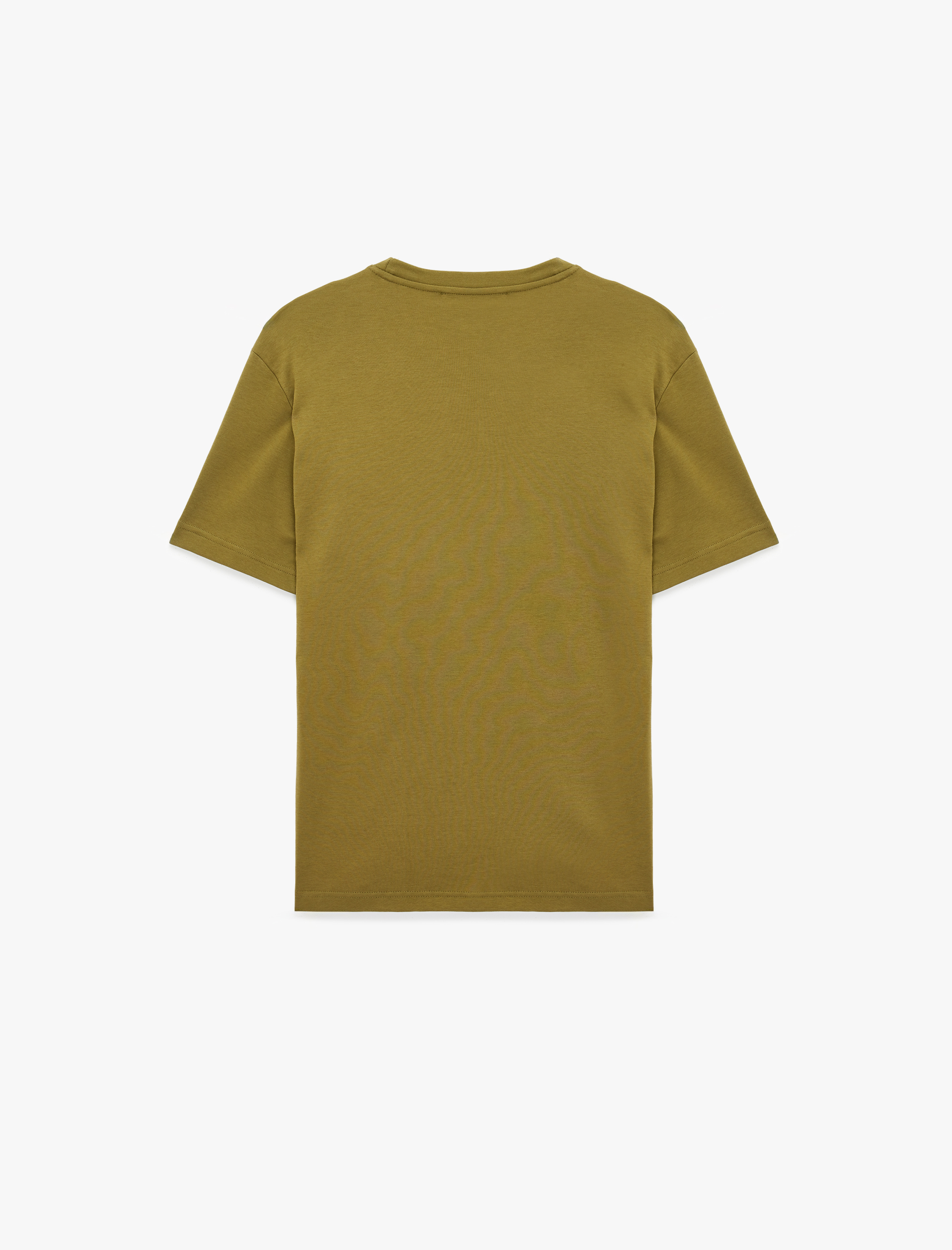   Regular Fit Kısa Kollu Pamuklu Bisiklet Yaka Tişört