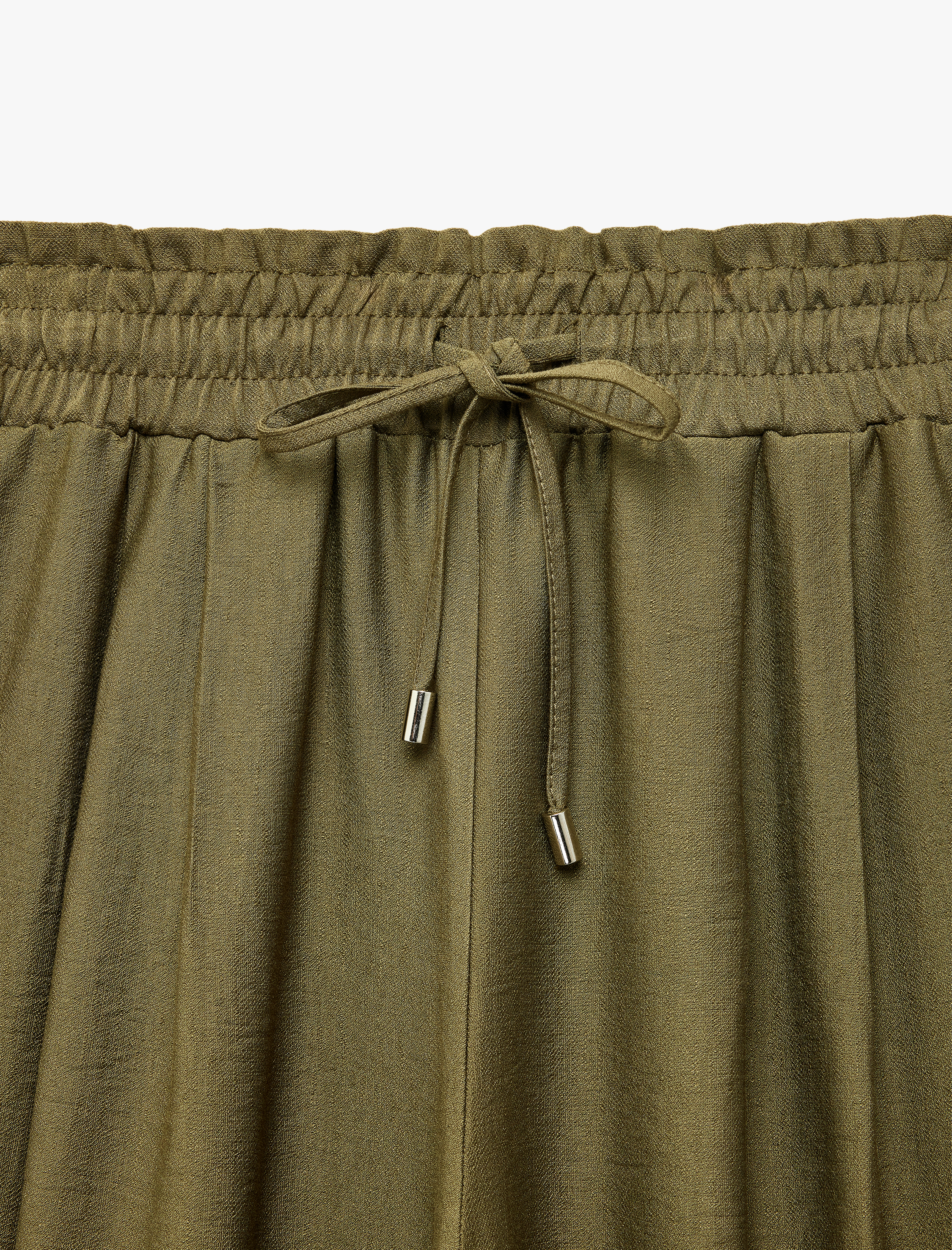   Rahat Kalıp Cepli Viskon Geniş Paça Pantolon